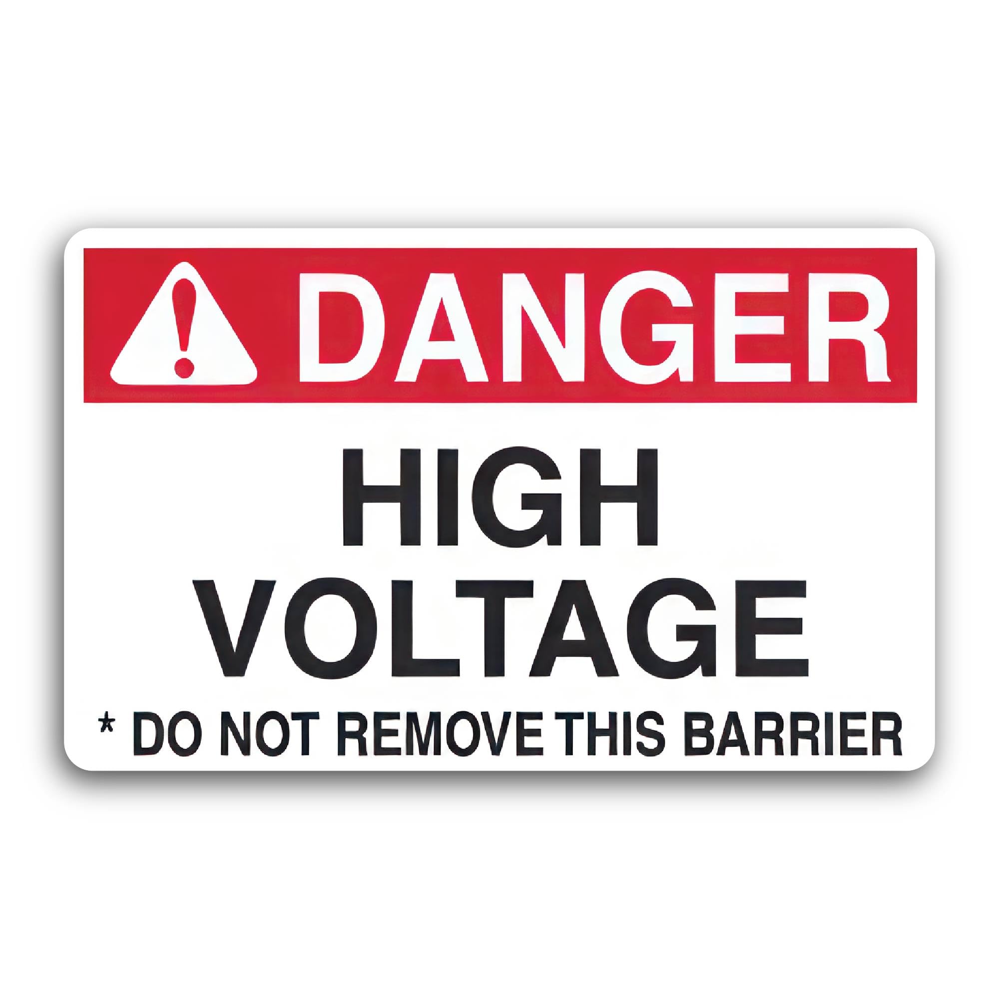 2 (Pieces) 3" and 5" Danger Symbol High Voltage Decal Sticker, Waterproof Vinyl Decals for Many Purp