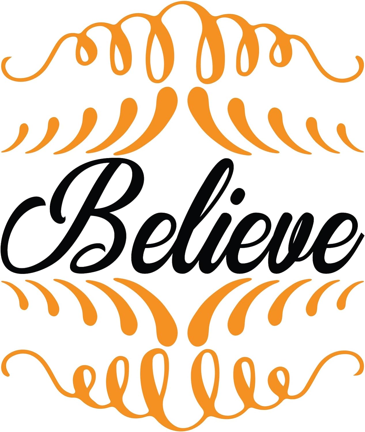 Inspirational Quote Believe Beautiful Style Motivational Sticker Vinyl Decal Motivation Stickers- 5" Vinyl Sticker Waterproof