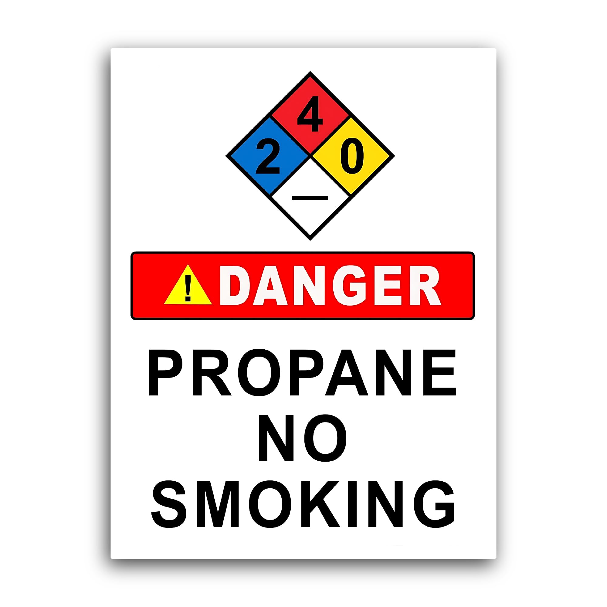 2 (Pieces) 3" and 5" Danger Propane No Smoking Sticker, Waterproof Vinyl Decals for Many Purpose Lik