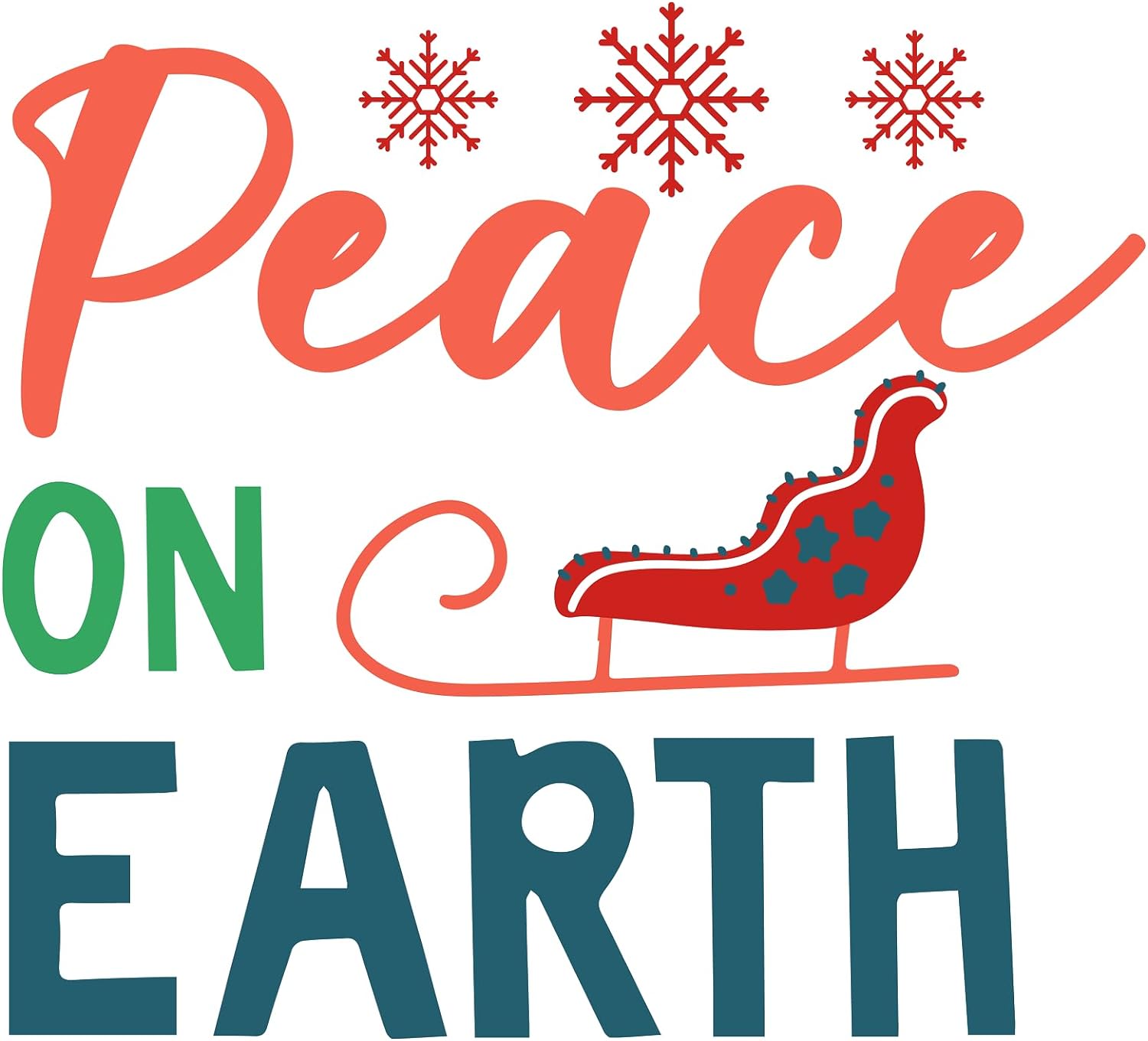 Inspirational Quote Peace On Earth Great Gift Motivational Sticker Vinyl Decal Motivation Stickers- 5" Vinyl Sticker Waterproof