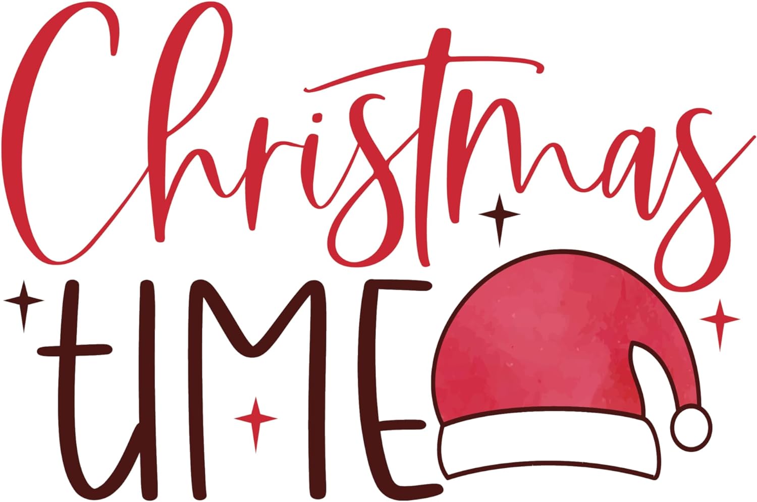 Inspirational Quote Christmas Time Red Hat Motivational Sticker Vinyl Decal Motivation Stickers- 5" Vinyl Sticker Waterproof