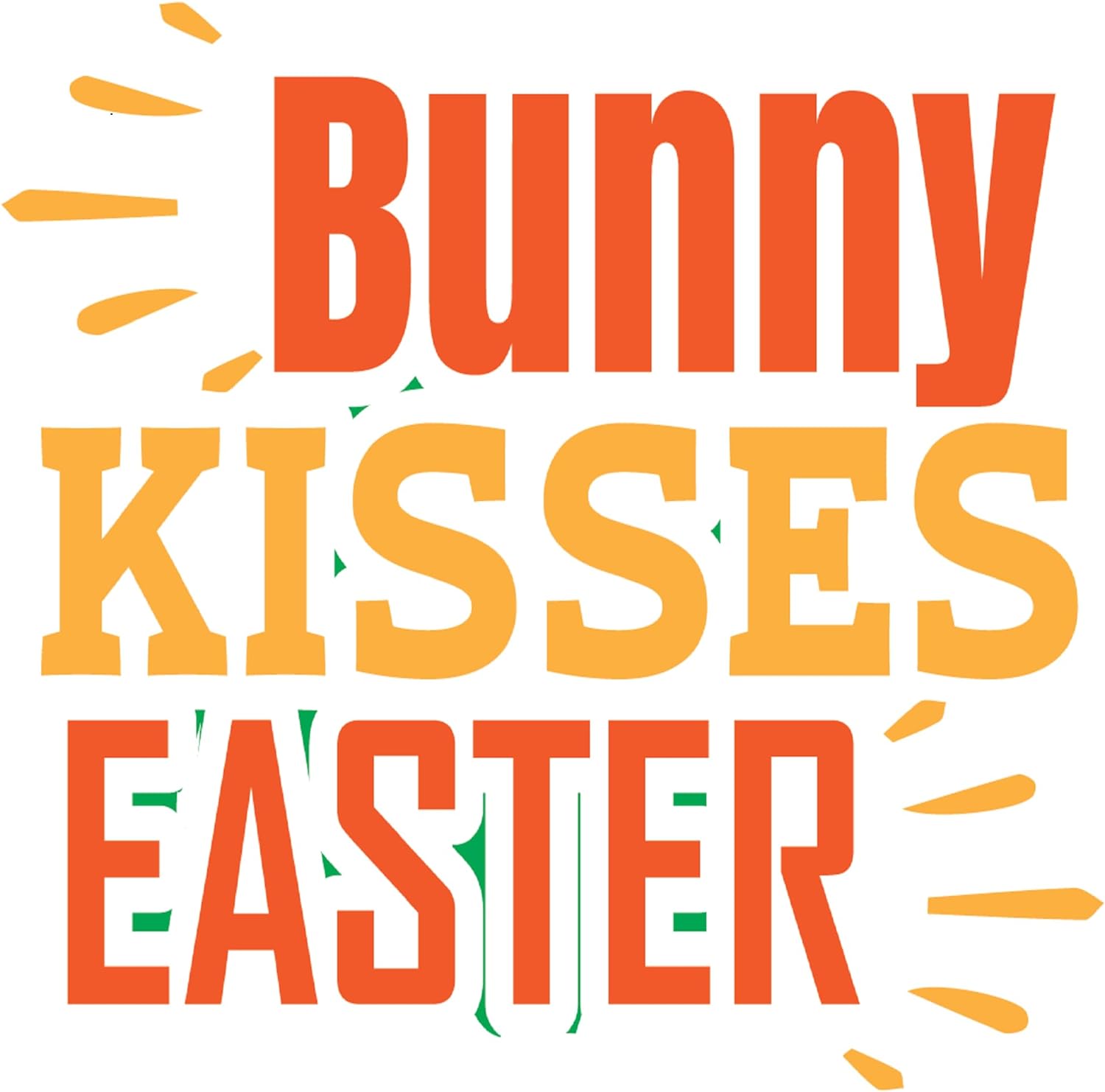 Inspirational Quote "Bunny Kisses Easter" Motivational Sticker Vinyl Decal Motivation Stickers- 5" Vinyl Sticker Waterproof