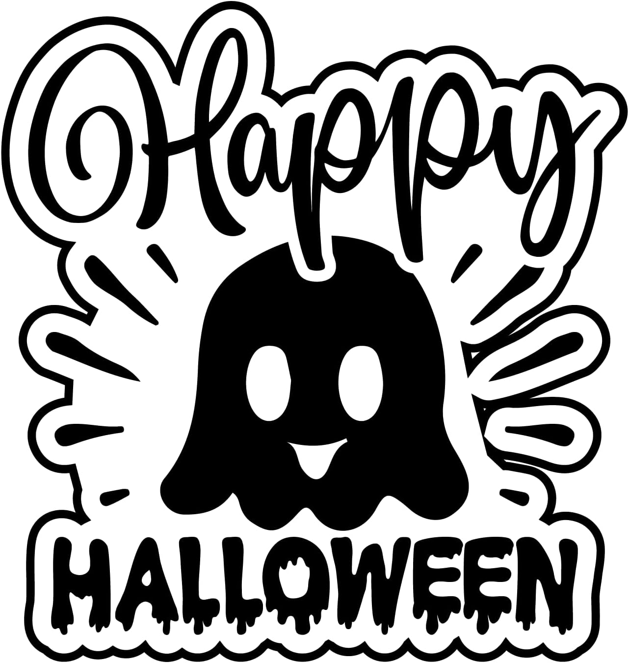 Inspirational Quote Happy Halloween Motivational Sticker Vinyl Decal Motivation Stickers- 5" Vinyl Sticker Waterproof