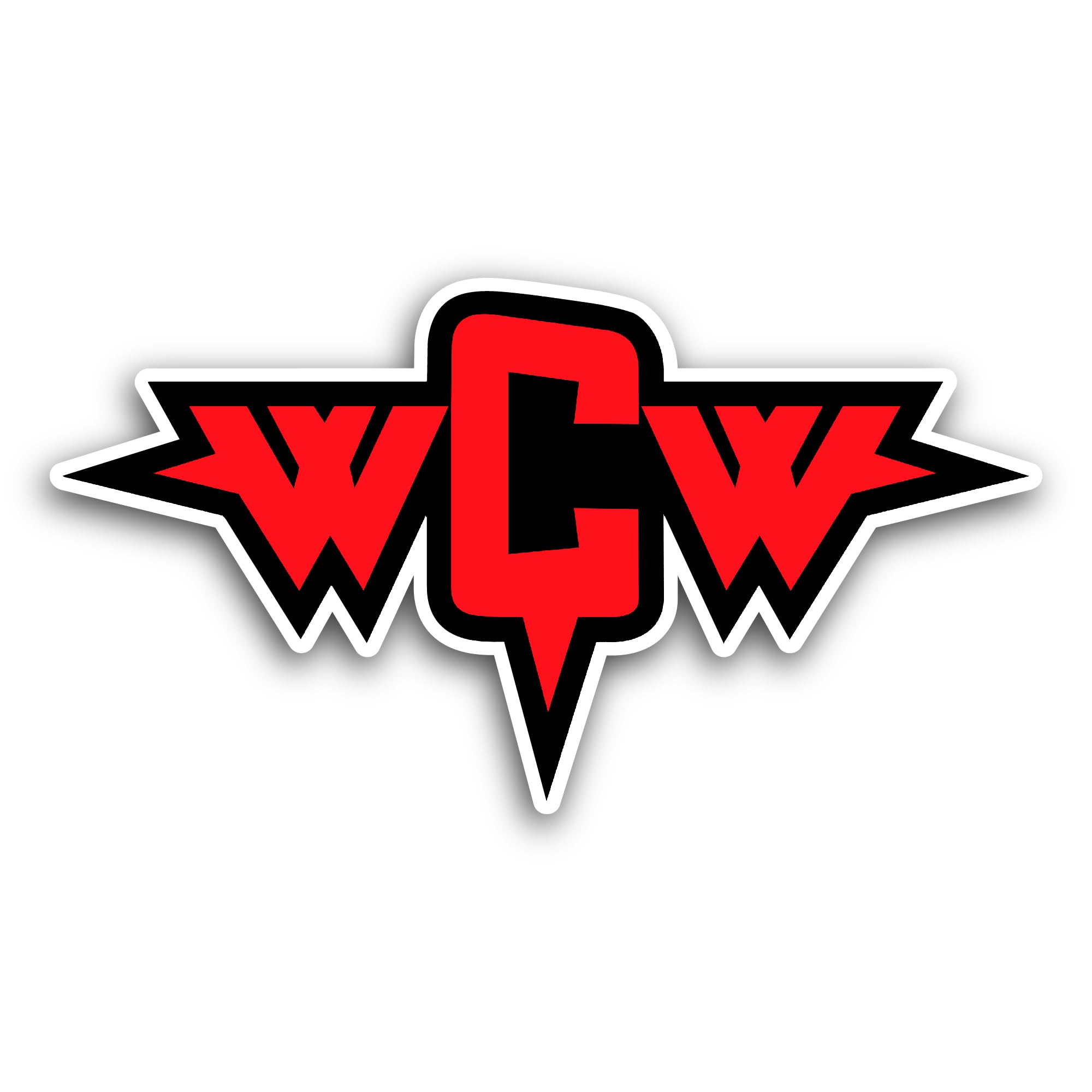 2 (Pieces) 3" and 5" Logo WCW Sticker, Waterproof Vinyl Decals for Many Purpose Like Cars, Trucks, L