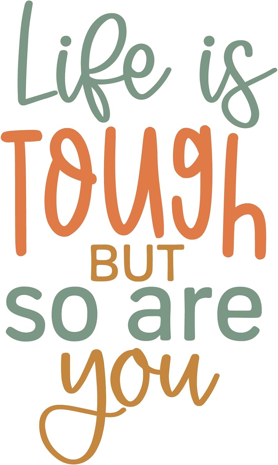 Inspirational Quote "Life is Tough But So are You Quate Sticker" Motivational Sticker Vinyl Decal Motivation Stickers- 5" Vinyl Sticker Waterproof