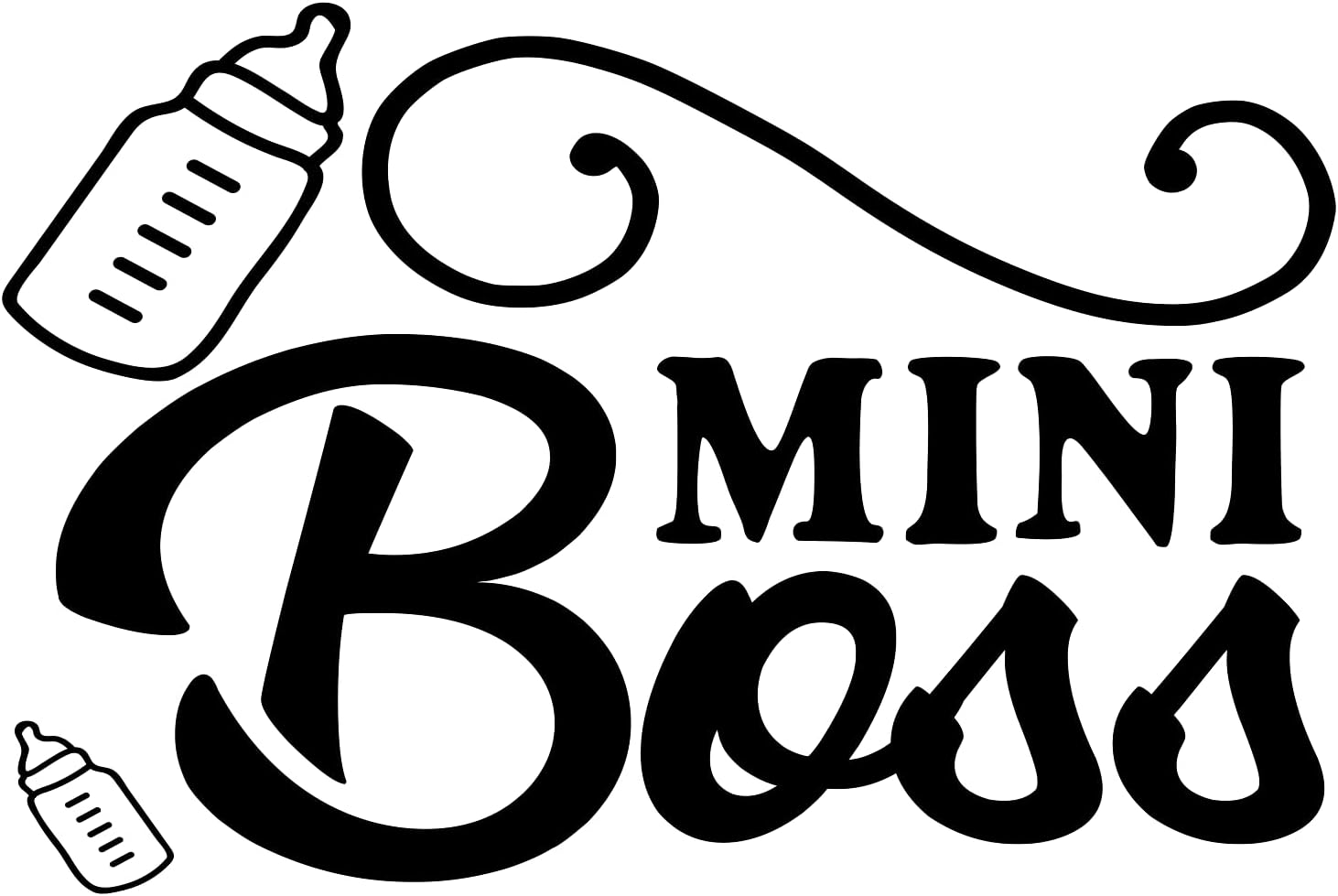 Inspirational Quote Mini Boss Motivational Sticker Vinyl Decal Motivation Stickers- 5" Vinyl Sticker Waterproof