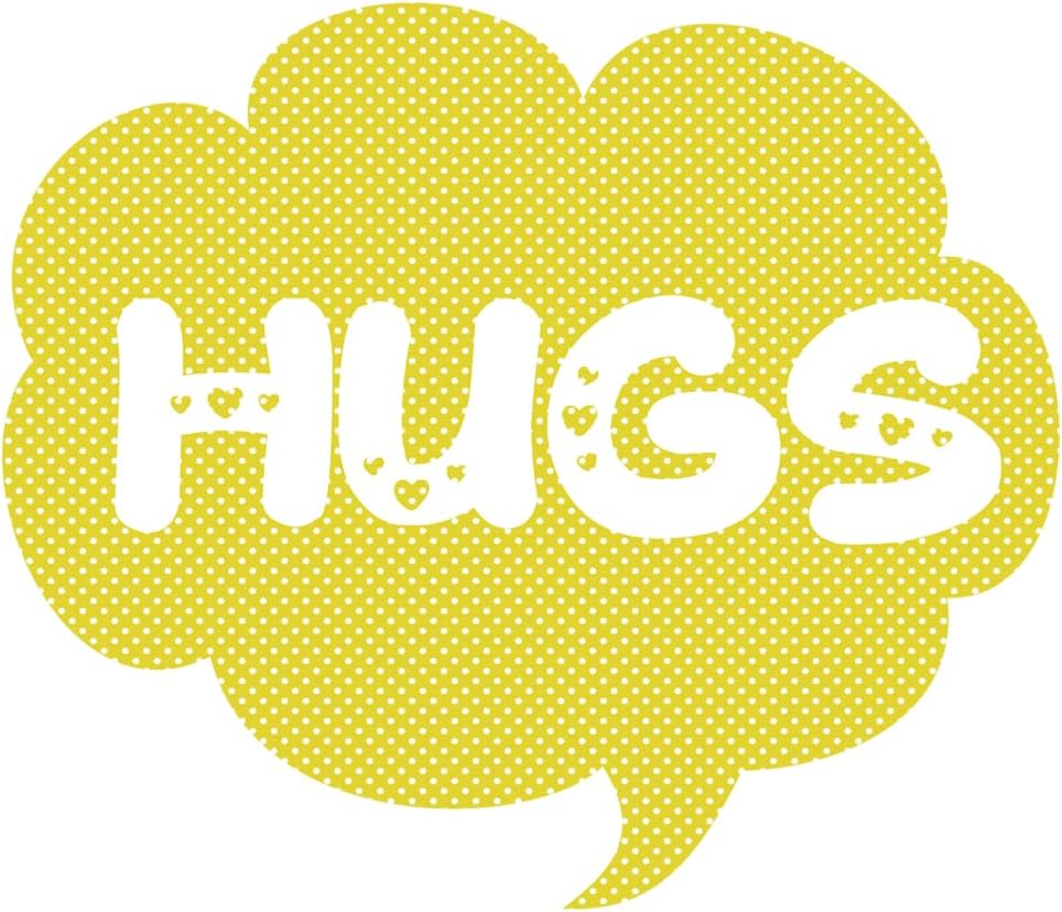 Inspirational Quote Hugs Motivational Sticker Vinyl Decal Motivation Stickers- 5" Vinyl Sticker Waterproof