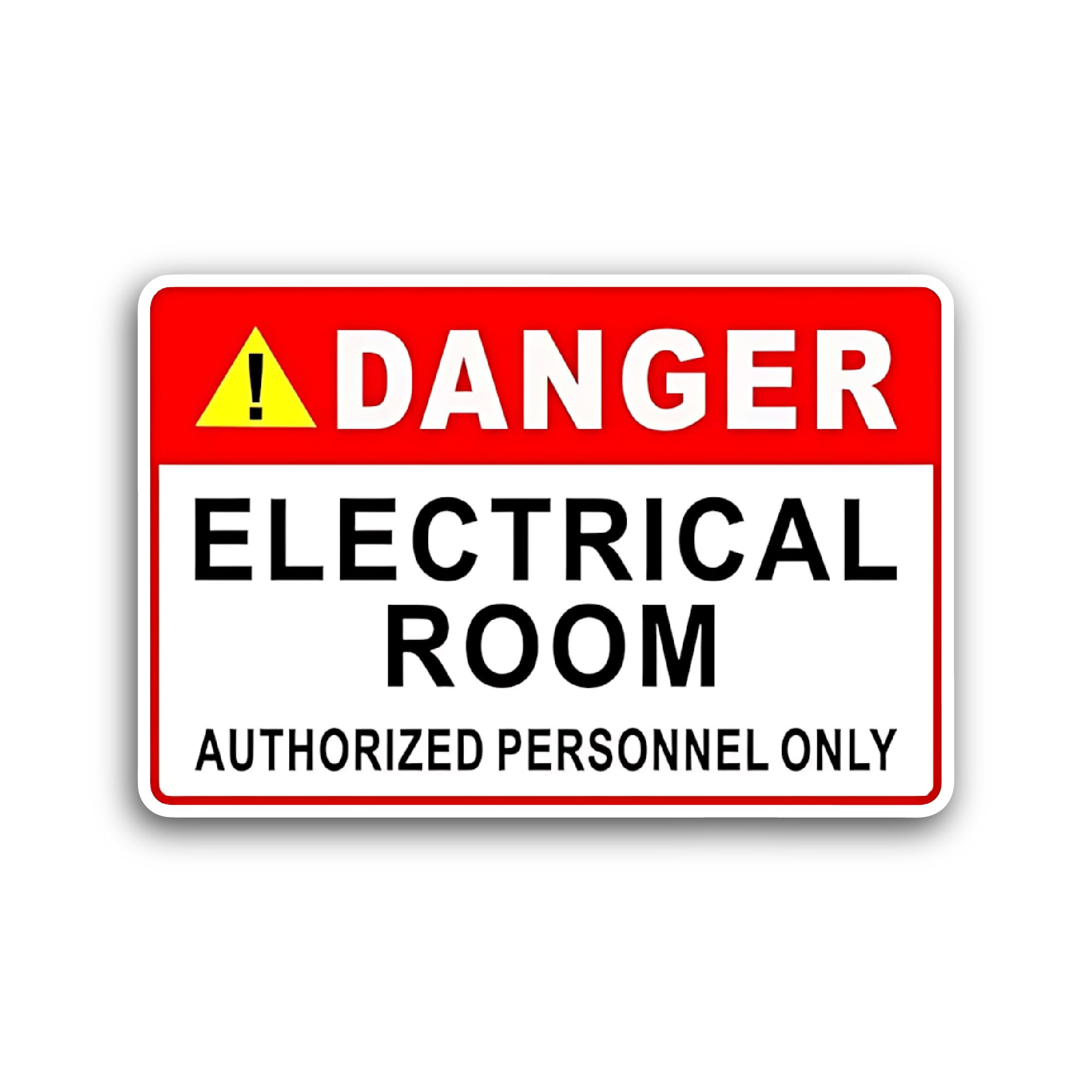 2 (Pieces) 3" and 5" Electrical Room Sticker, Waterproof Vinyl Decals for Many Purpose Like Cars, Tr