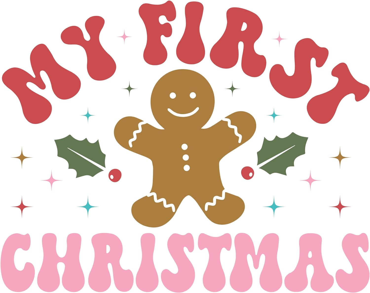 Inspirational Quote My First Christmas Sticker Motivational Sticker Vinyl Decal Motivation Stickers- 5" Vinyl Sticker Waterproof
