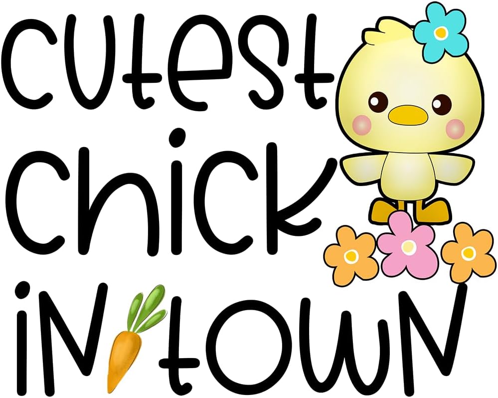 Inspirational Quote "Cutest Chick in Town" Motivational Sticker Vinyl Decal Motivation Stickers- 5" Vinyl Sticker Waterproof
