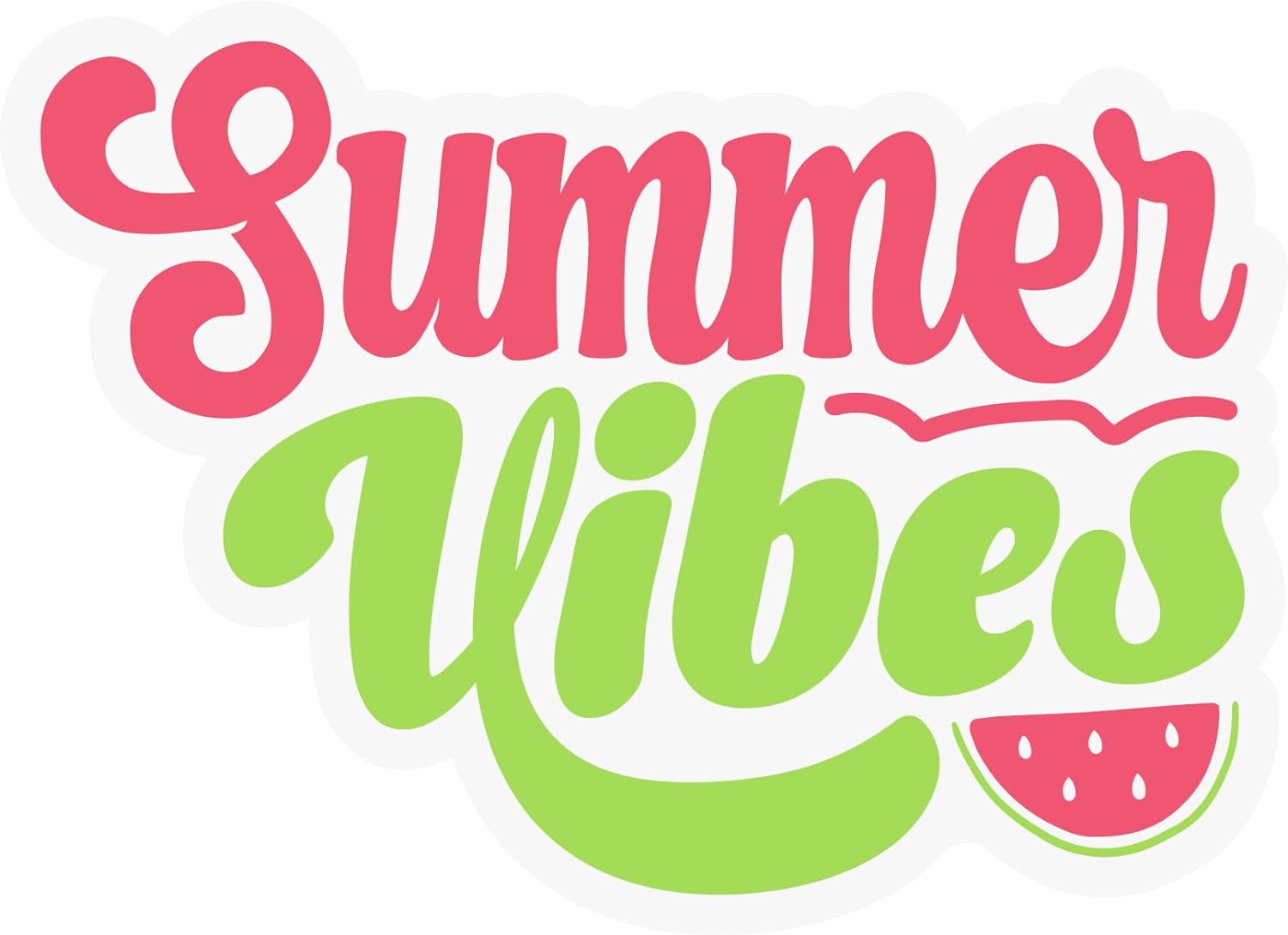 Inspirational Quote "Summer Vibes" Motivational Sticker Vinyl Decal Motivation Stickers- 5" Vinyl Sticker Waterproof