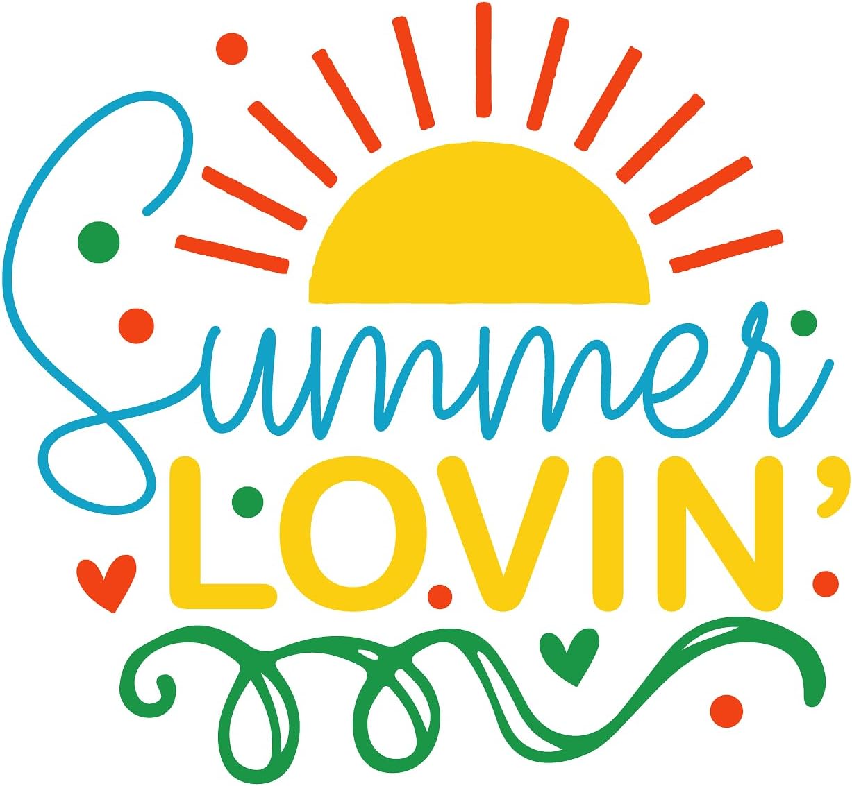 Inspirational Quote "Summer Lovin" Motivational Sticker Vinyl Decal Motivation Stickers- 5" Vinyl Sticker Waterproof