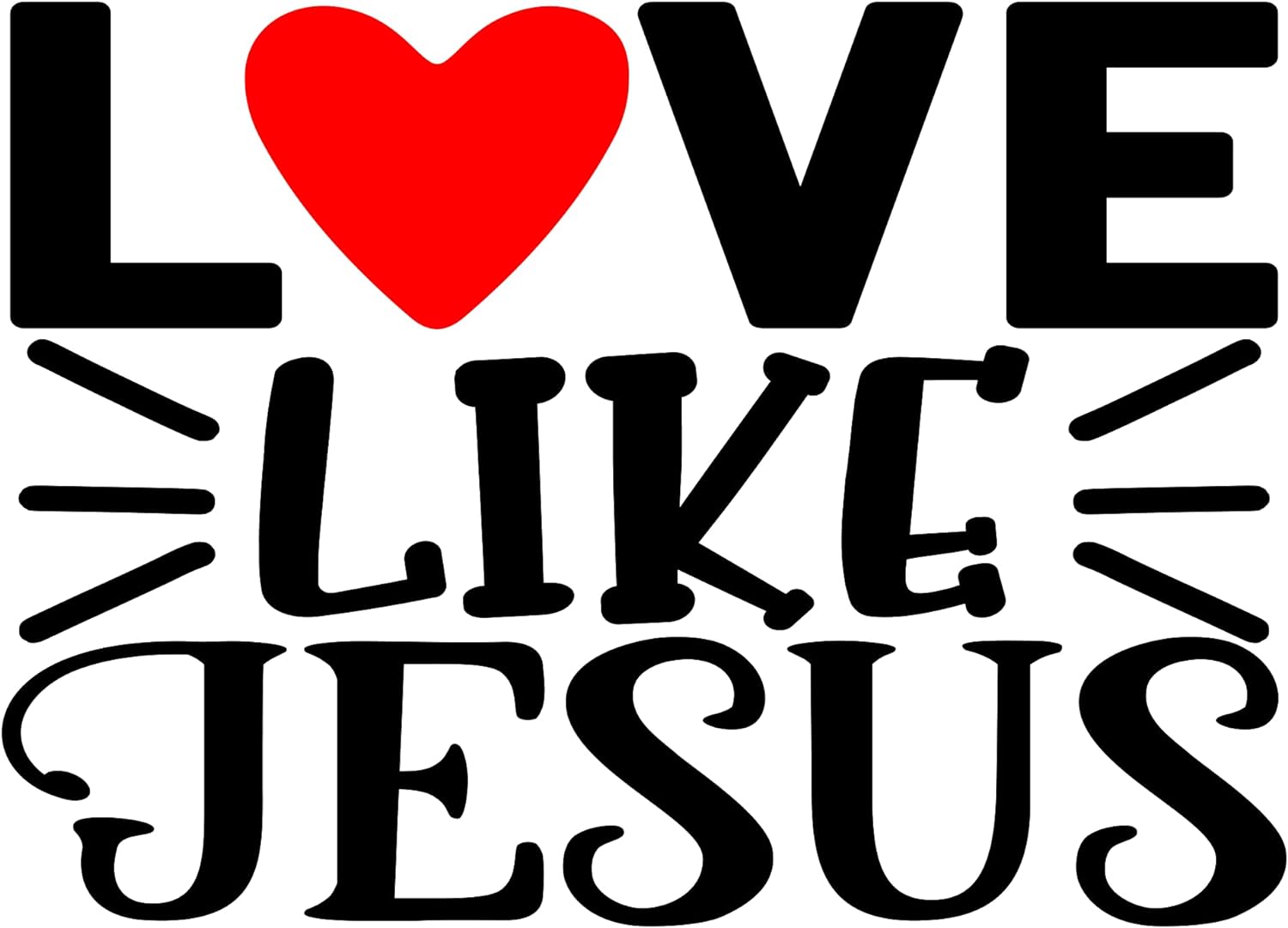 Inspirational Quote "Love Like Jesus, Pretty Great Gift Sticker" Motivational Sticker Vinyl Decal Motivation Stickers- 5" Vinyl Sticker Waterproof