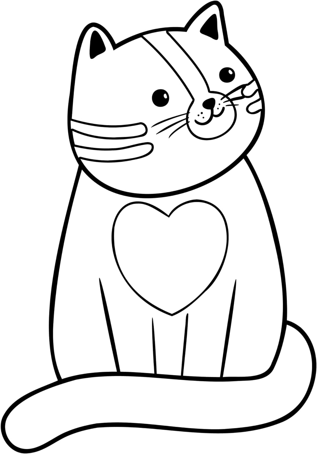 Inspirational Quote "Cat With Heart Sketch" Motivational Sticker Vinyl Decal Motivation Stickers- 5" Vinyl Sticker Waterproof