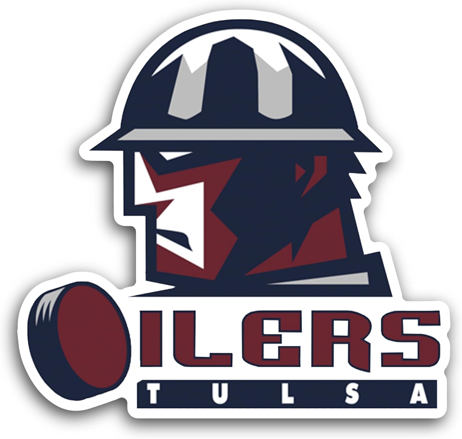 2 (Pieces) 3" and 5" Tulsa 0ilers Sticker, Waterproof Vinyl Decals for Many Purpose Like Cars, Trucks, Laptops, Phones, Windows and More