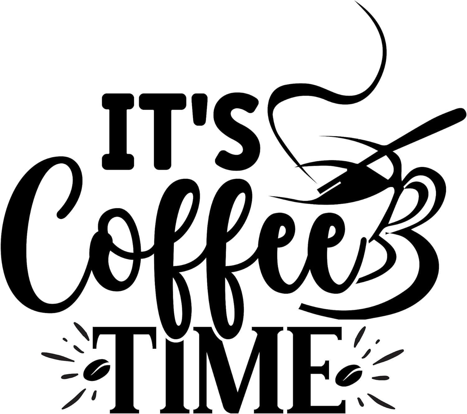 Inspirational Quote "Life Begins After Coffee" Motivational Sticker Vinyl Decal Motivation Stickers- 5" Vinyl Sticker Waterproof