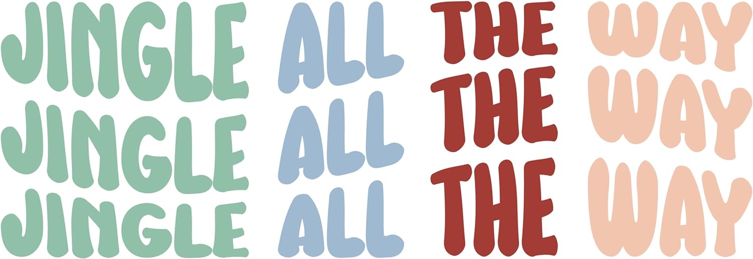 Inspirational Quote Jingle All The Way Motivational Sticker Vinyl Decal Motivation Stickers- 5" Vinyl Sticker Waterproof