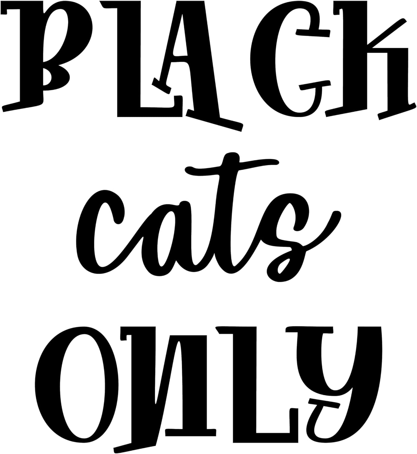 Inspirational Quote Black Cats Only Motivational Sticker Vinyl Decal Motivation Stickers- 5" Vinyl Sticker Waterproof
