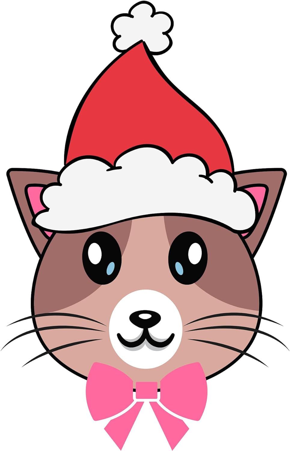 Inspirational Quote Christmas Cat with Red Cat Motivational Sticker Vinyl Decal Motivation Stickers- 5" Vinyl Sticker Waterproof