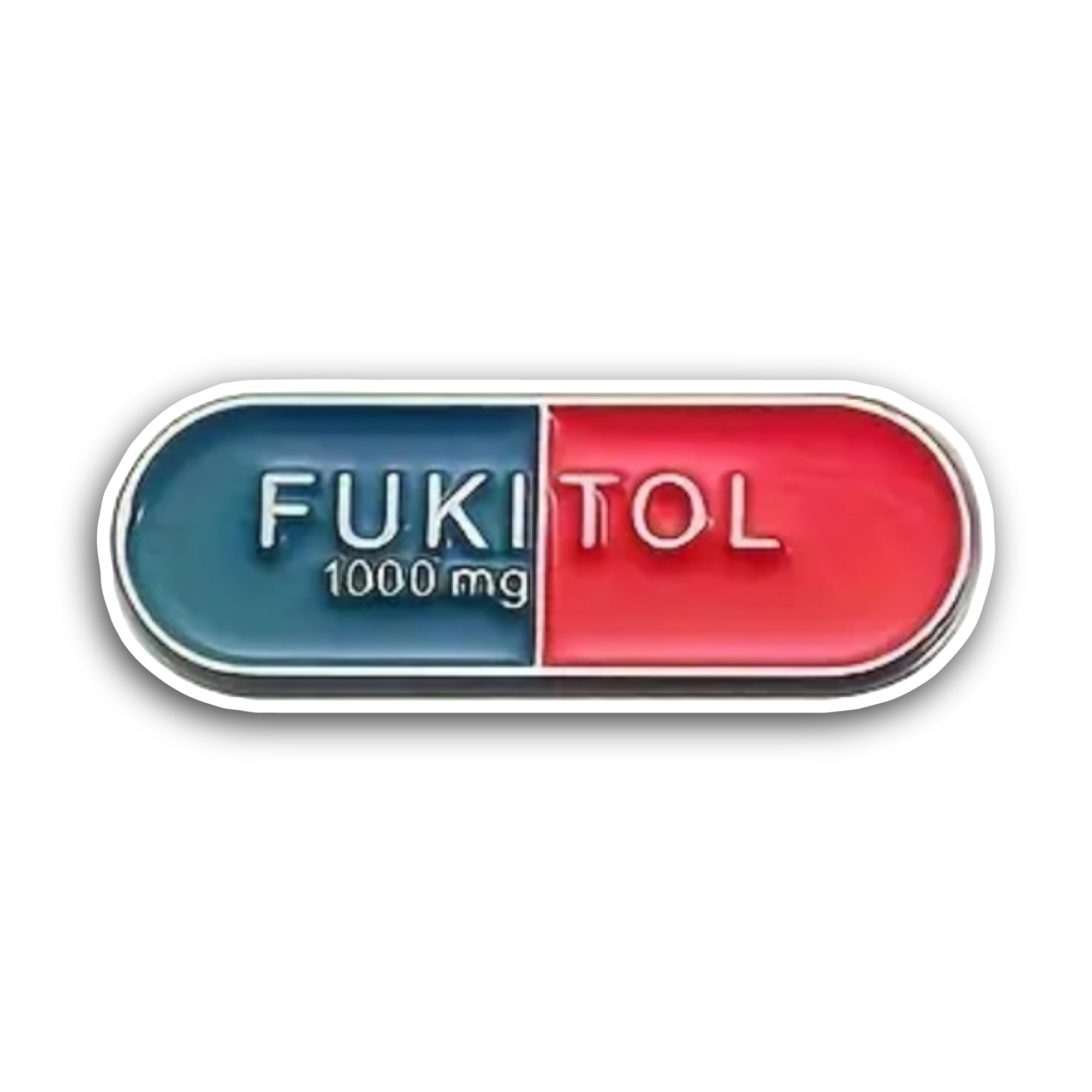 2 (Pieces) 3" and 5" Red and Blue Pill Sticker, Waterproof Vinyl Decals for Many Purpose Like Cars,