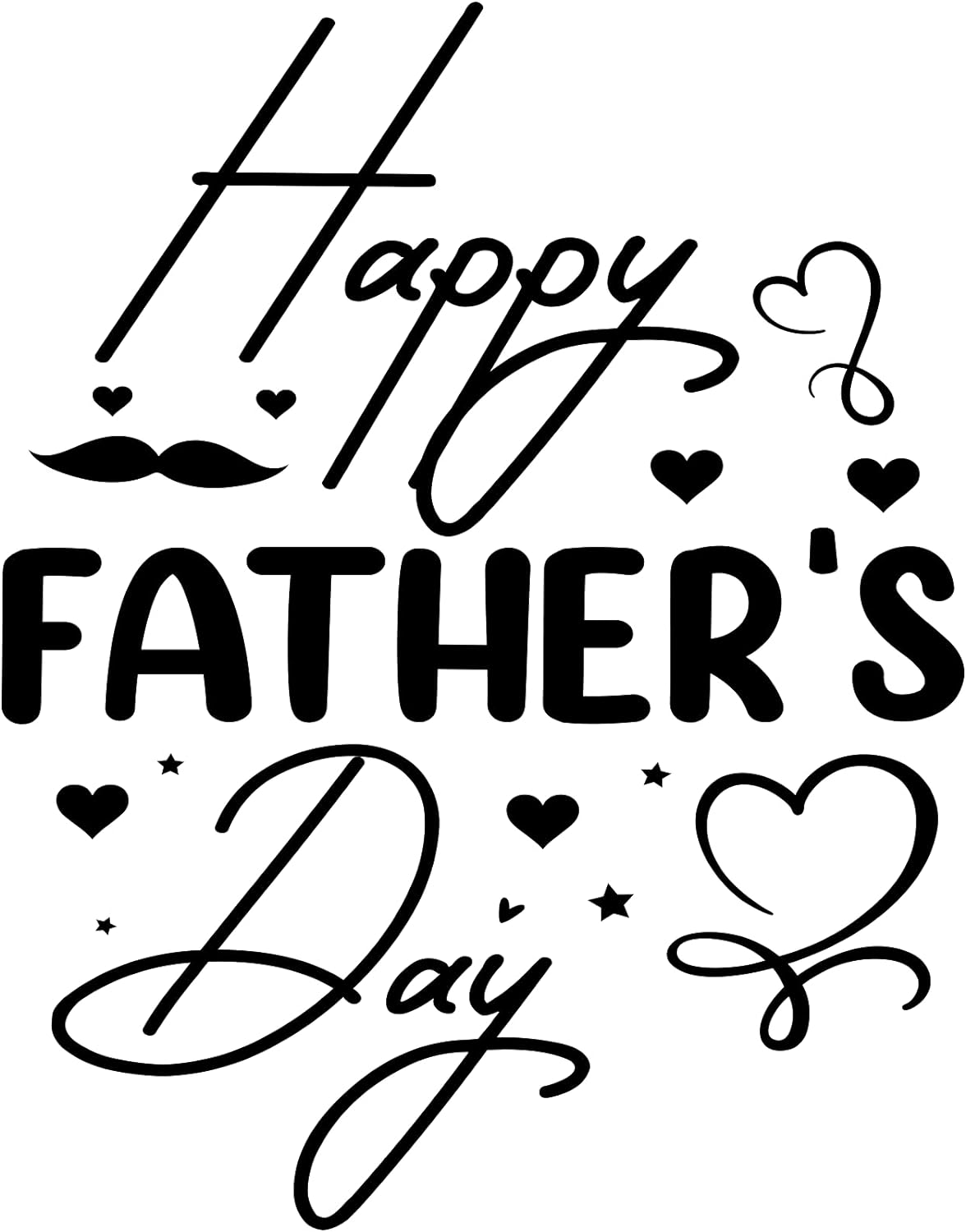 Inspirational Quote "Happy Father's Day Unique Sticker" Motivational Sticker Vinyl Decal Motivation Stickers- 5" Vinyl Sticker Waterproof