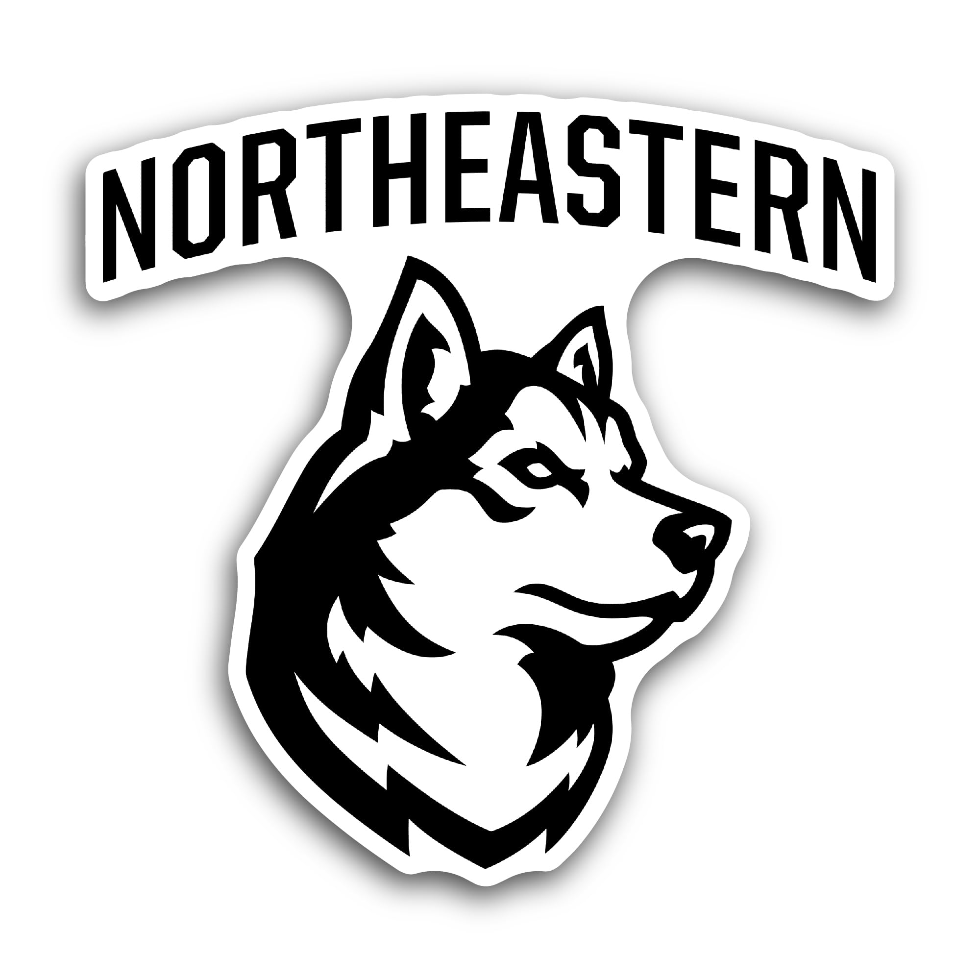 2 (Pieces) 3" and 5" N0rtheastern Sticker, Waterproof Vinyl Decals for Many Purpose Like Cars, Truck