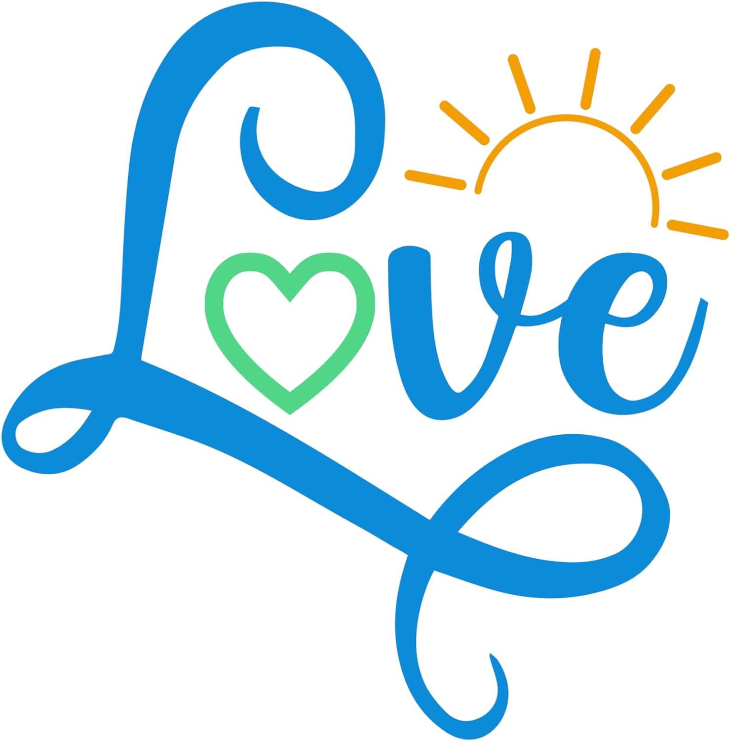 Inspirational Quote "Love" Motivational Sticker Vinyl Decal Motivation Stickers- 5" Vinyl Sticker Waterproof