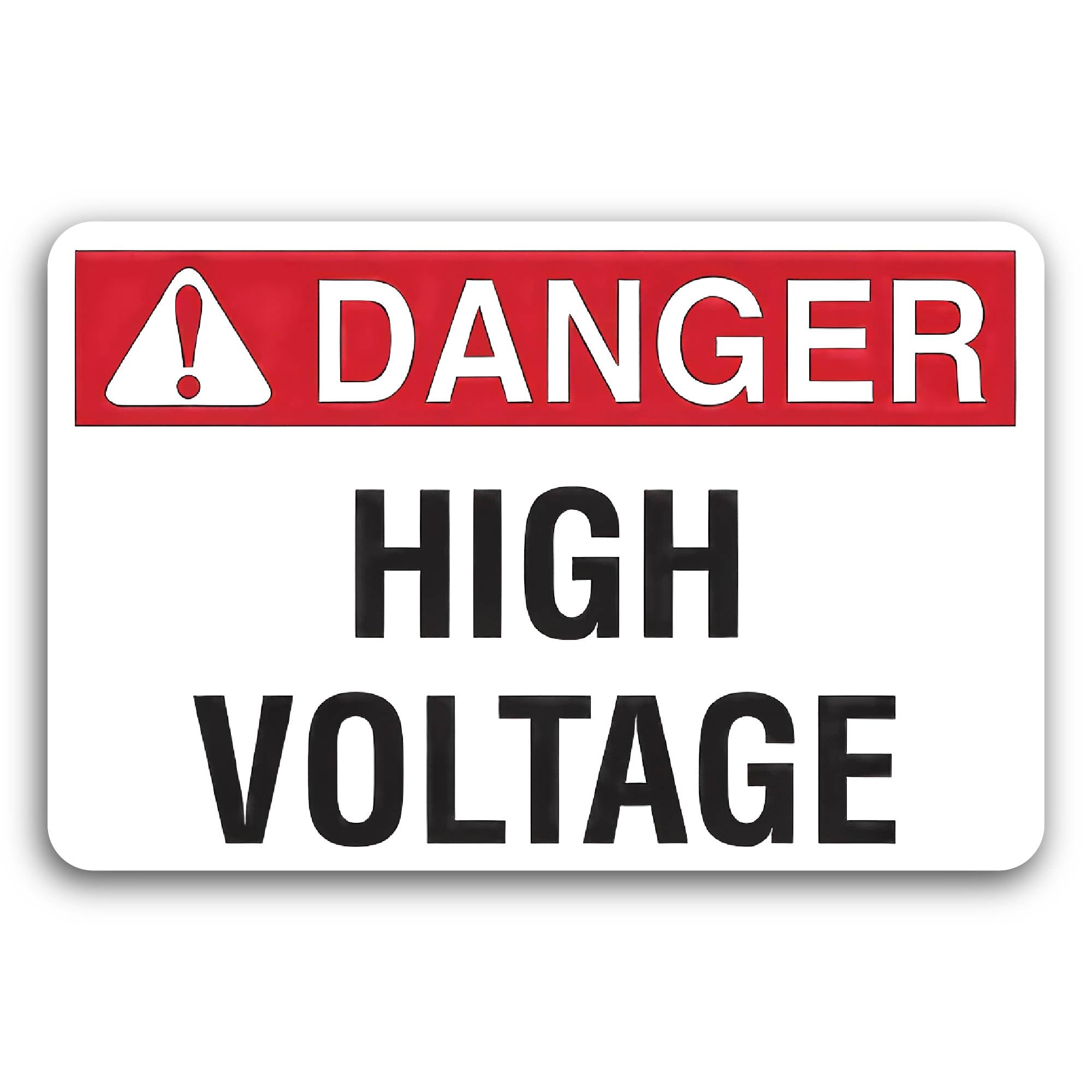 2 (Pieces) 3" and 5" High Voltage Danger Sign Decal Sticker, Waterproof Vinyl Decals for Many Purpos