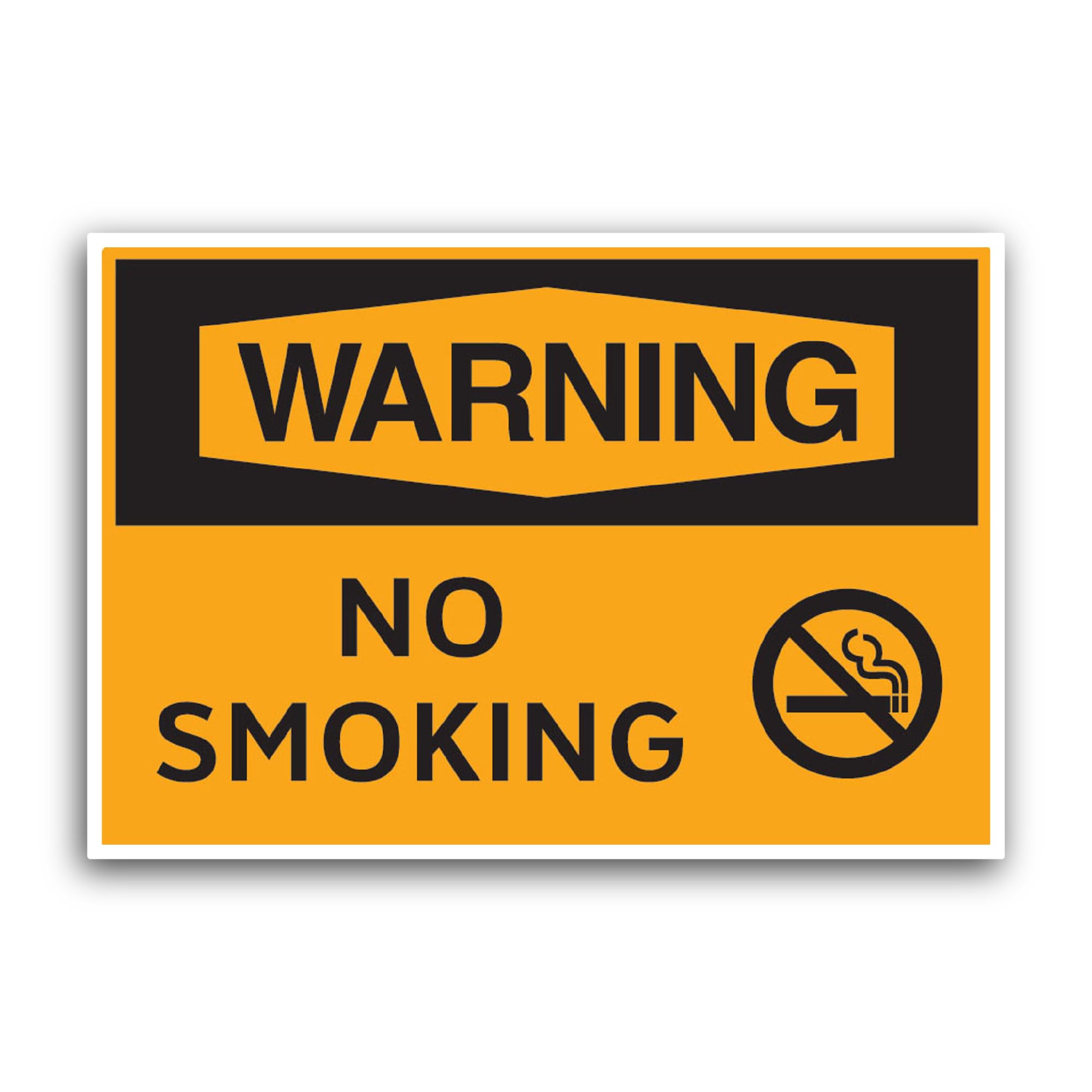 2 (Pieces) 3" and 5" Symbol No Smoking Sticker, Waterproof Vinyl Decals for Many Purpose Like Cars,