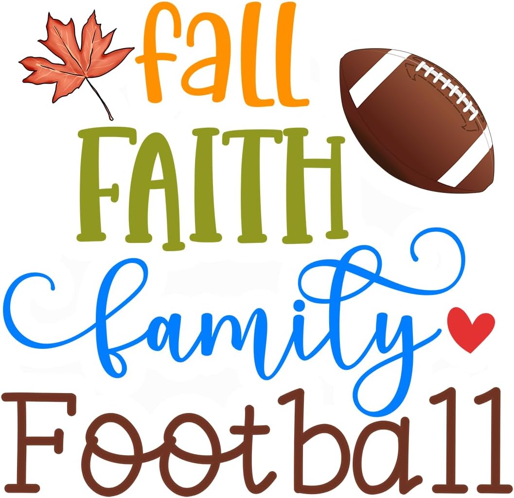Inspirational Quote Fall Faith Family Fottball Motivational Sticker Vinyl Decal Motivation Stickers- 5" Vinyl Sticker Waterproof