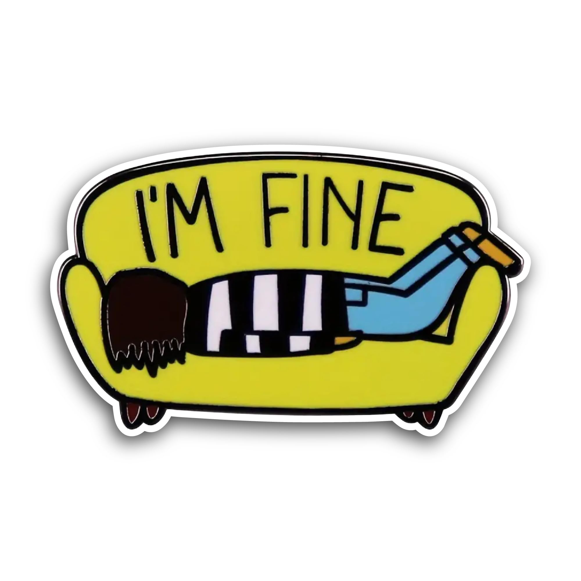 2 (Pieces) 3" and 5" I’m Fine Sticker, Waterproof Vinyl Decals for Many Purpose Like Cars, Trucks, L
