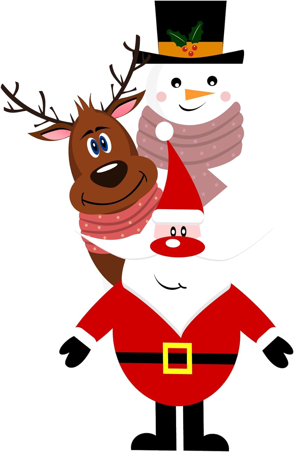 Inspirational Quote Snowman & Dog with Santa Motivational Sticker Vinyl Decal Motivation Stickers- 5" Vinyl Sticker Waterproof