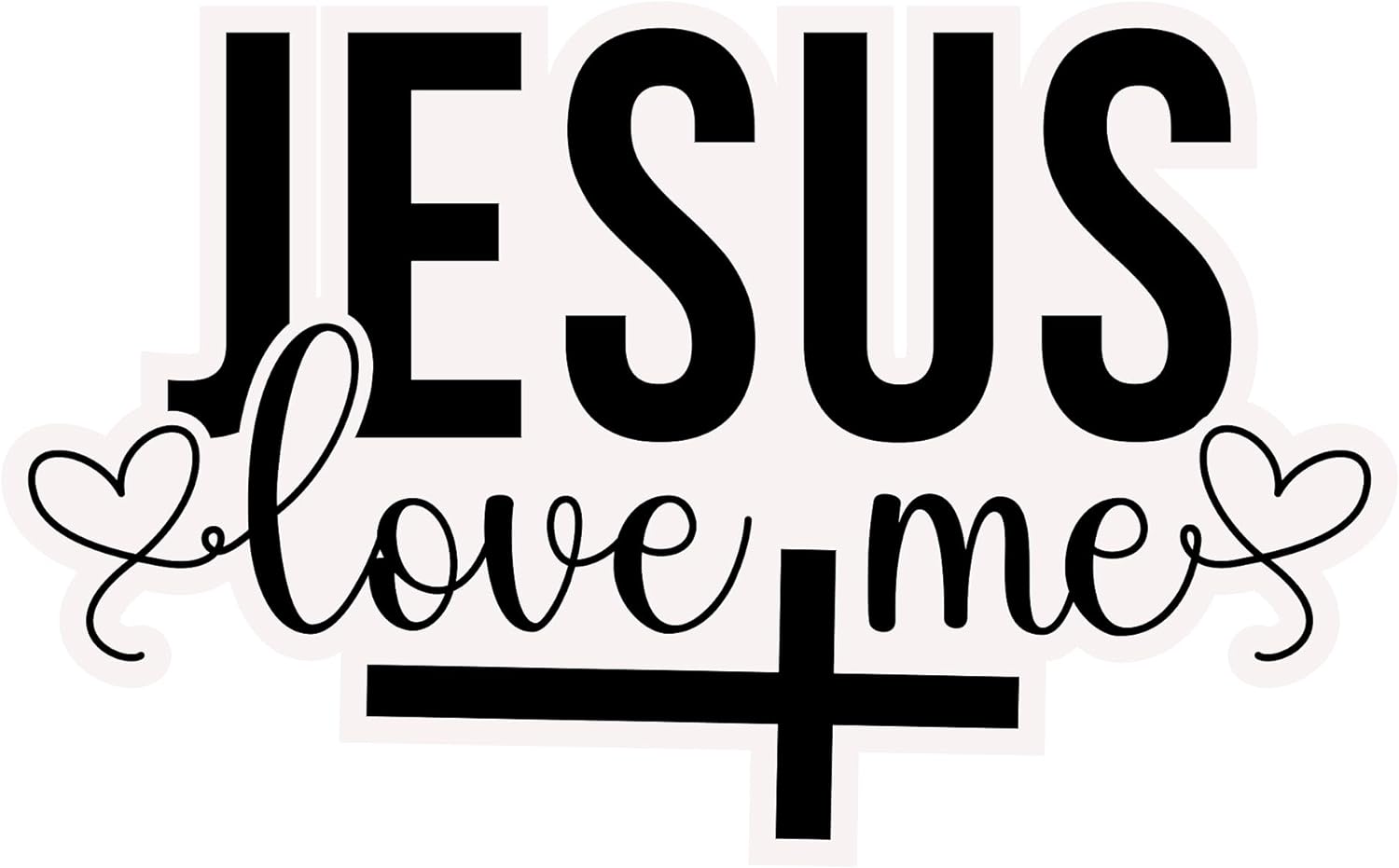 Inspirational Quote "Jesus Love Me Great Sticker" Motivational Sticker Vinyl Decal Motivation Stickers- 5" Vinyl Sticker Waterproof