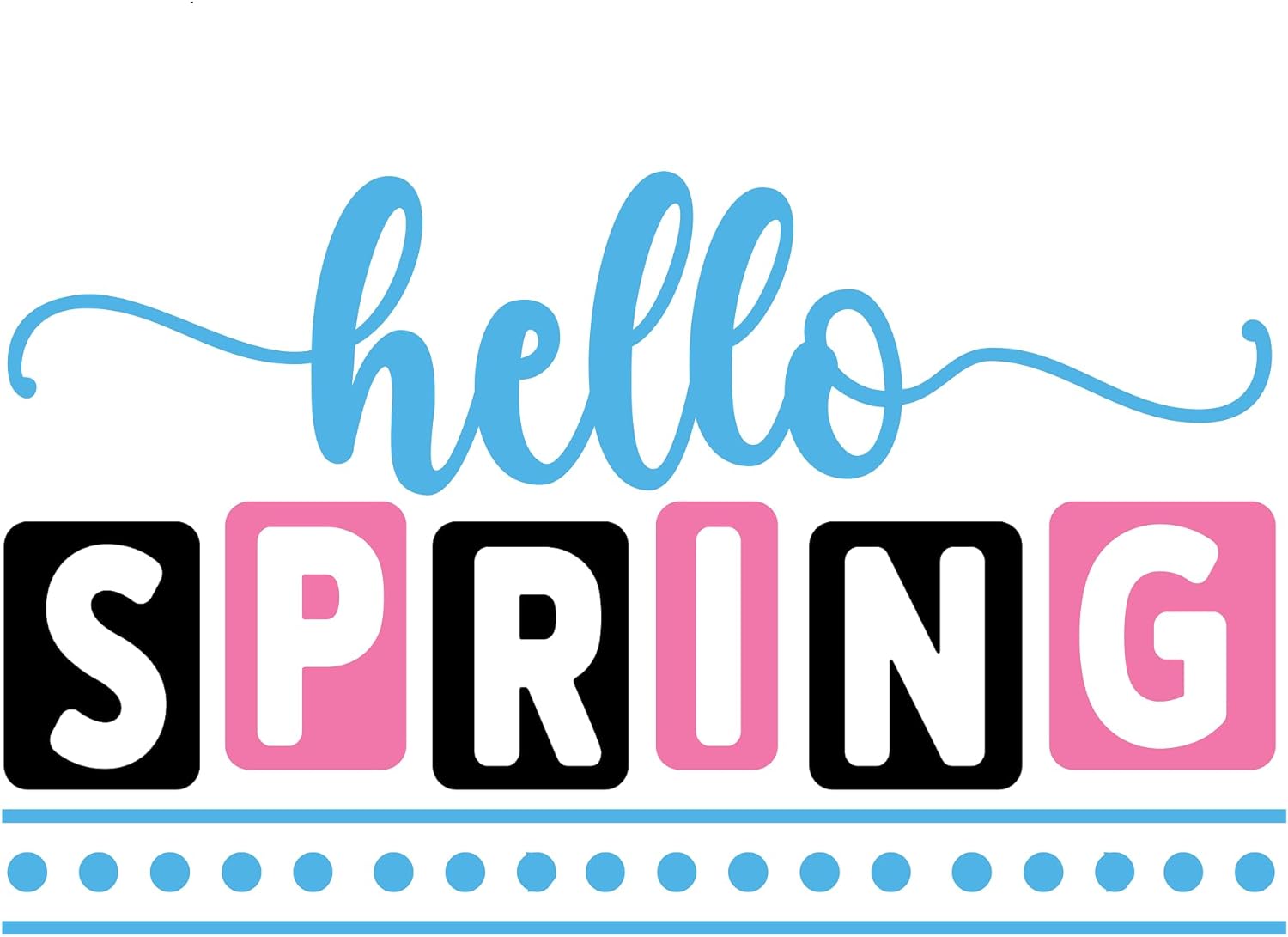Inspirational Quote "Hello Spring" Motivational Sticker Vinyl Decal Motivation Stickers- 5" Vinyl Sticker Waterproof