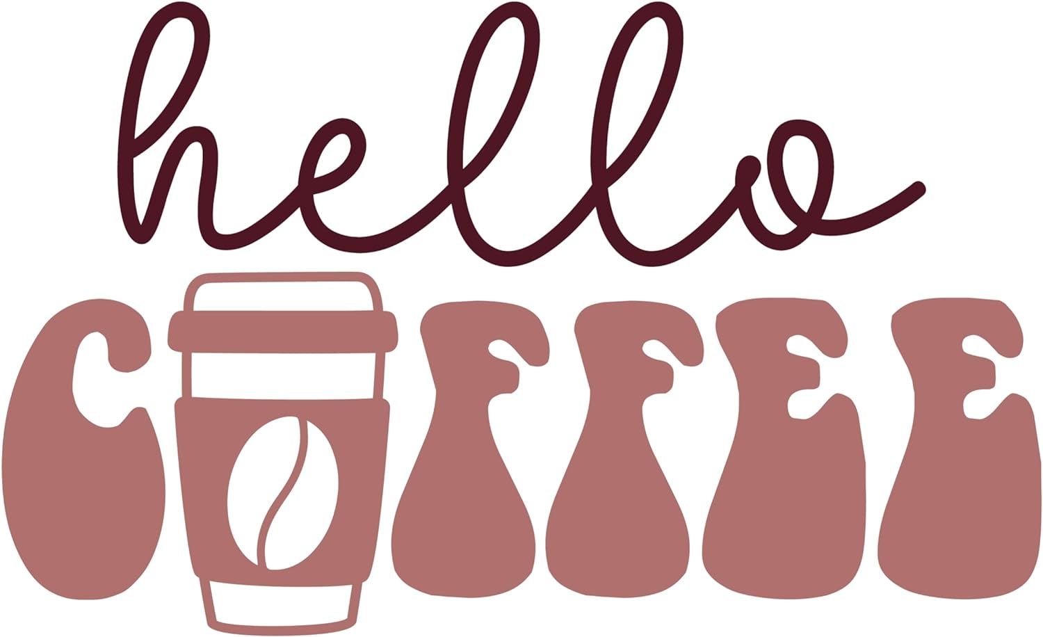 Inspirational Quote "Hello Coffee" Motivational Sticker Vinyl Decal Motivation Stickers- 5" Vinyl Sticker Waterproof