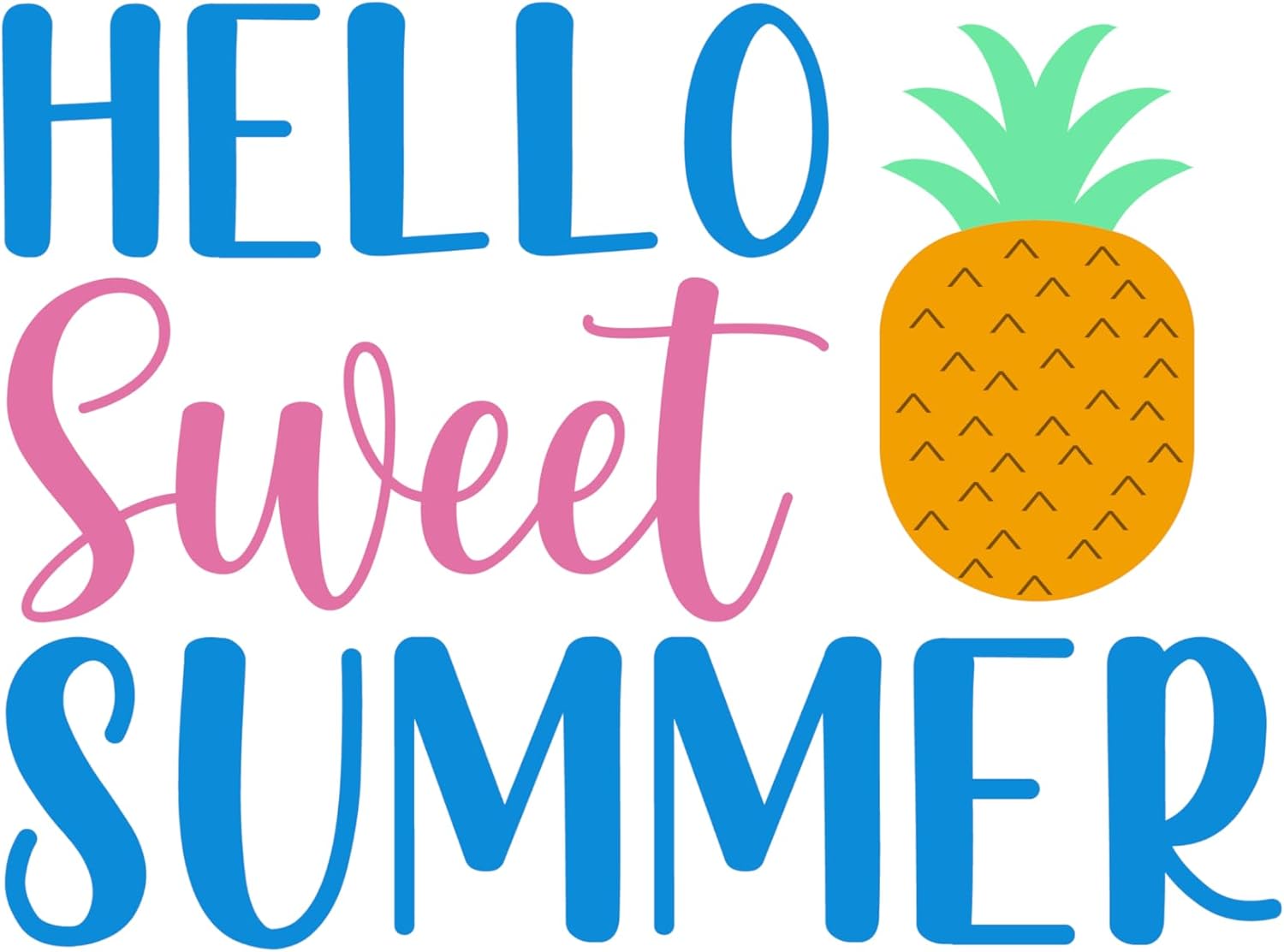 Inspirational Quote "Hello Sweet Summer" Motivational Sticker Vinyl Decal Motivation Stickers- 5" Vinyl Sticker Waterproof