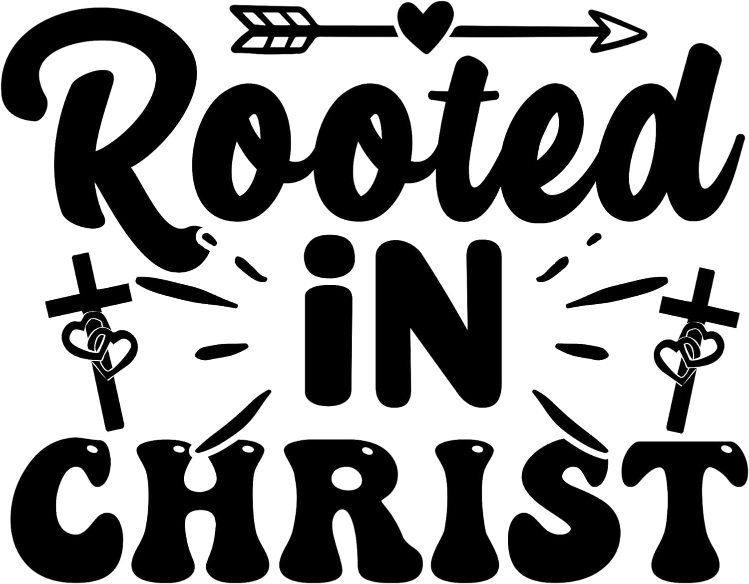 Inspirational Quote "Rooted in Christ, Pretty Gift" Motivational Sticker Vinyl Decal Motivation Stickers- 5" Vinyl Sticker Waterproof