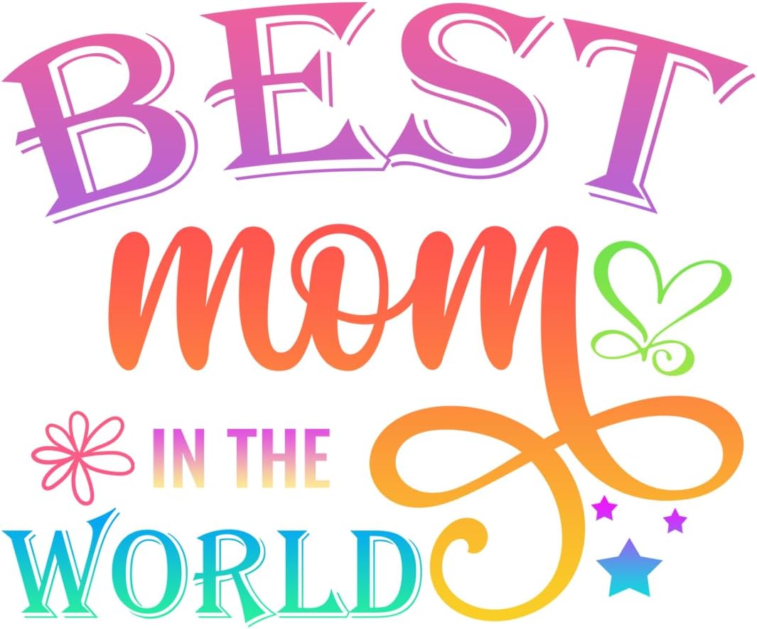 Inspirational Quote "Best mom in The World" Motivational Sticker Vinyl Decal Motivation Stickers- 5" Vinyl Sticker Waterproof