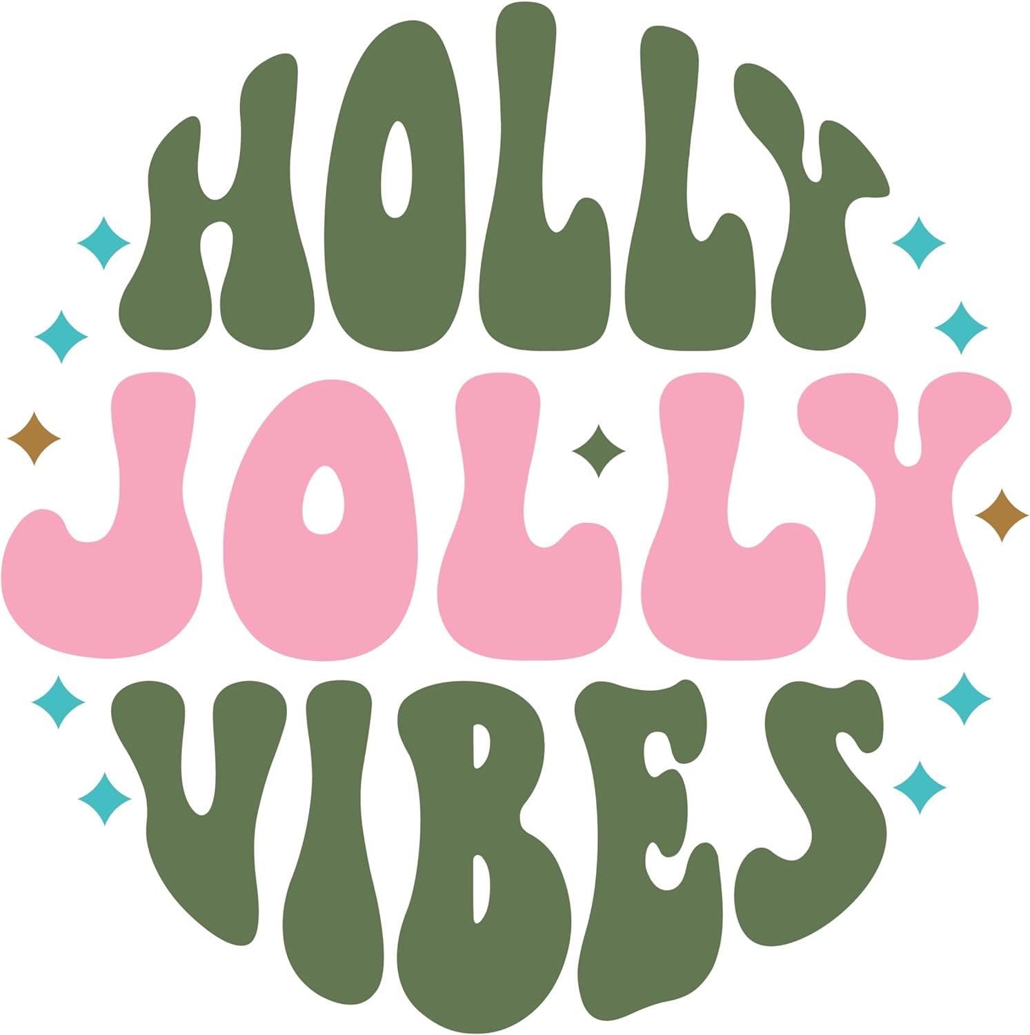 Inspirational Quote Holly Jolly Vibes Motivational Sticker Vinyl Decal Motivation Stickers- 5" Vinyl Sticker Waterproof