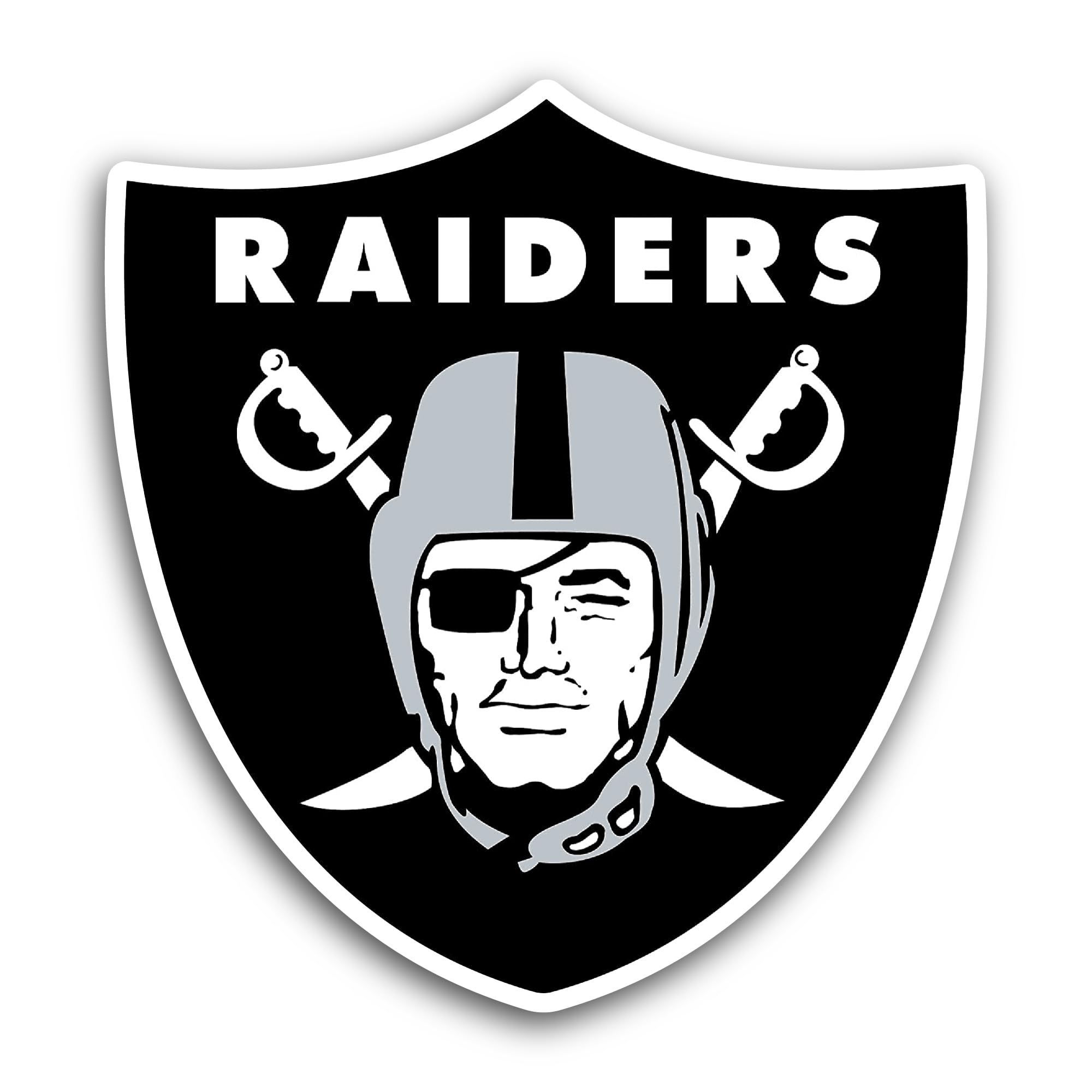 2 (Pieces) 3" and 5" Las Veg@s Raiders Decal Sticker, Waterproof Vinyl Decals for Many Purpose Like