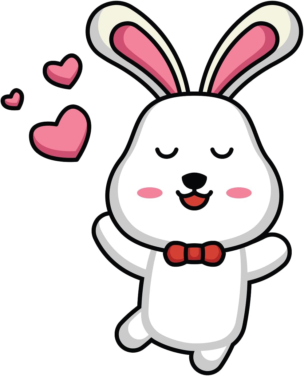 Inspirational Quote "Cute Rabbit" Motivational Sticker Vinyl Decal Motivation Stickers- 5" Vinyl Sticker Waterproof