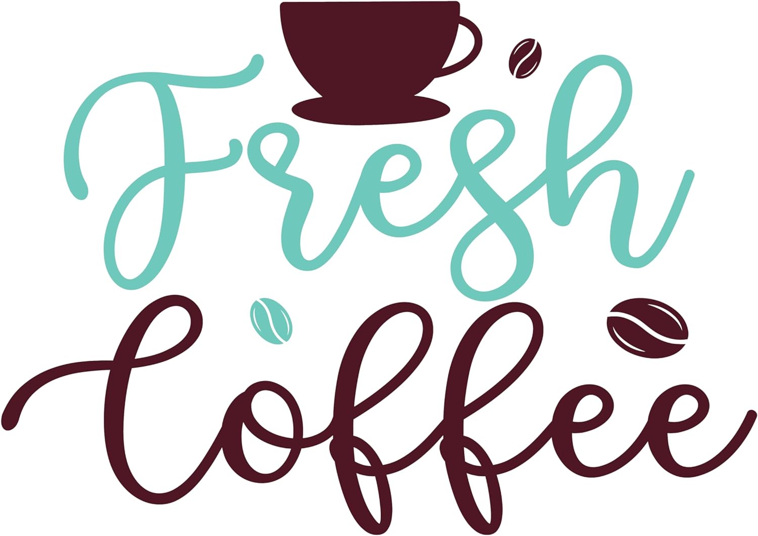 Inspirational Quote "Fresh Coffee" Motivational Sticker Vinyl Decal Motivation Stickers- 5" Vinyl Sticker Waterproof