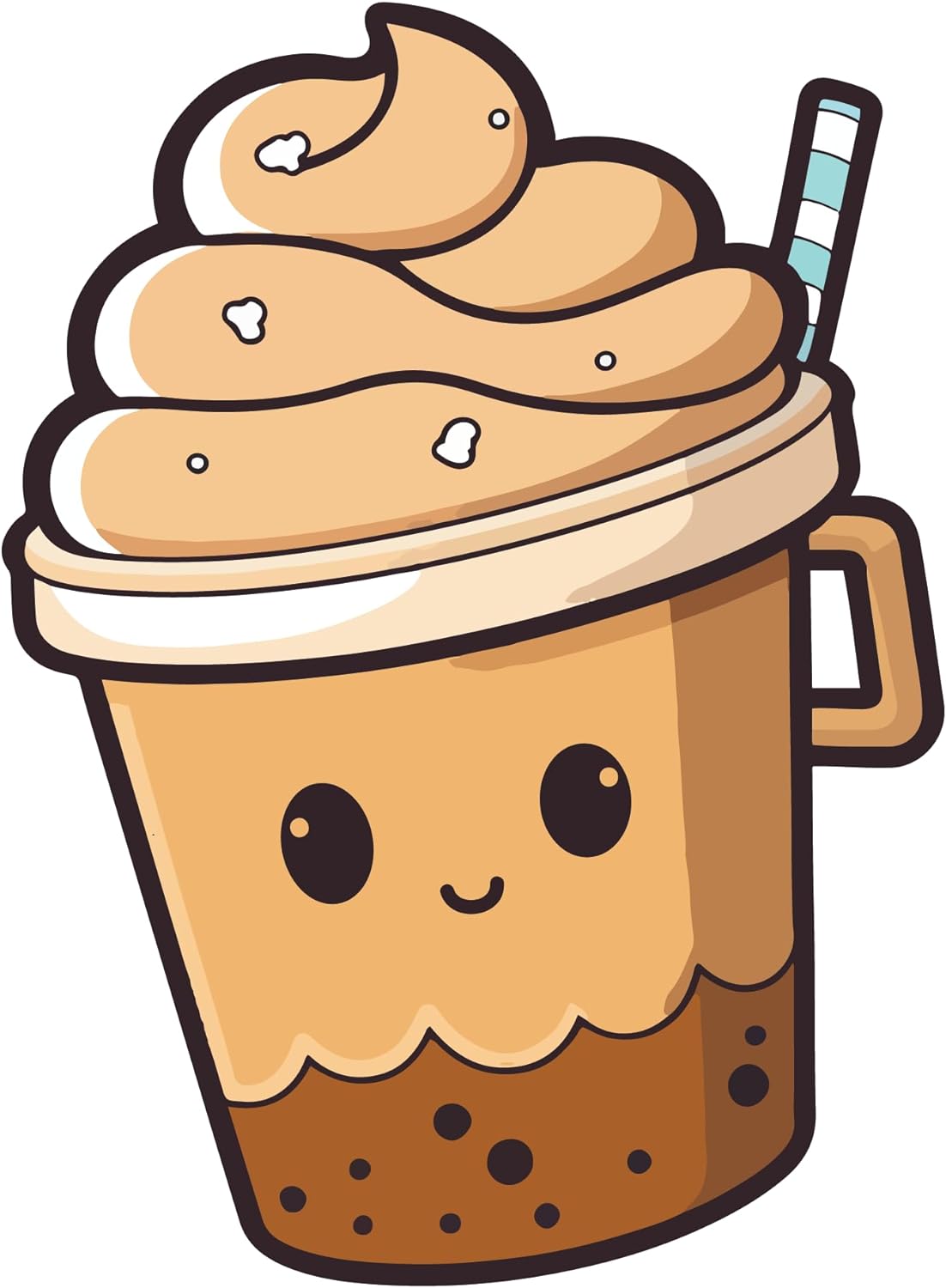 Inspirational Quote "Cute Milkshake Glass" Motivational Sticker Vinyl Decal Motivation Stickers- 5" Vinyl Sticker Waterproof