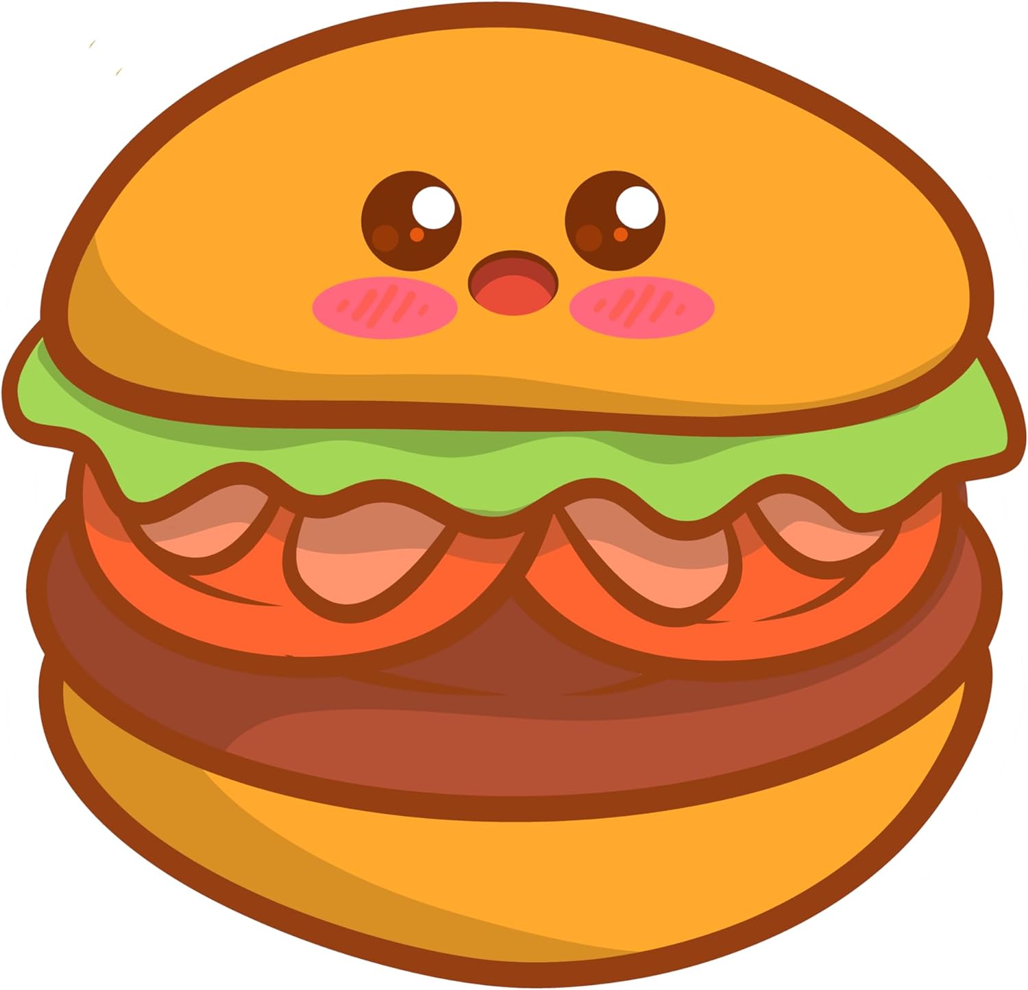 Inspirational Quote Cute Smiling Zinger Burger Motivational Sticker Vinyl Decal Motivation Stickers- 5" Vinyl Sticker Waterproof