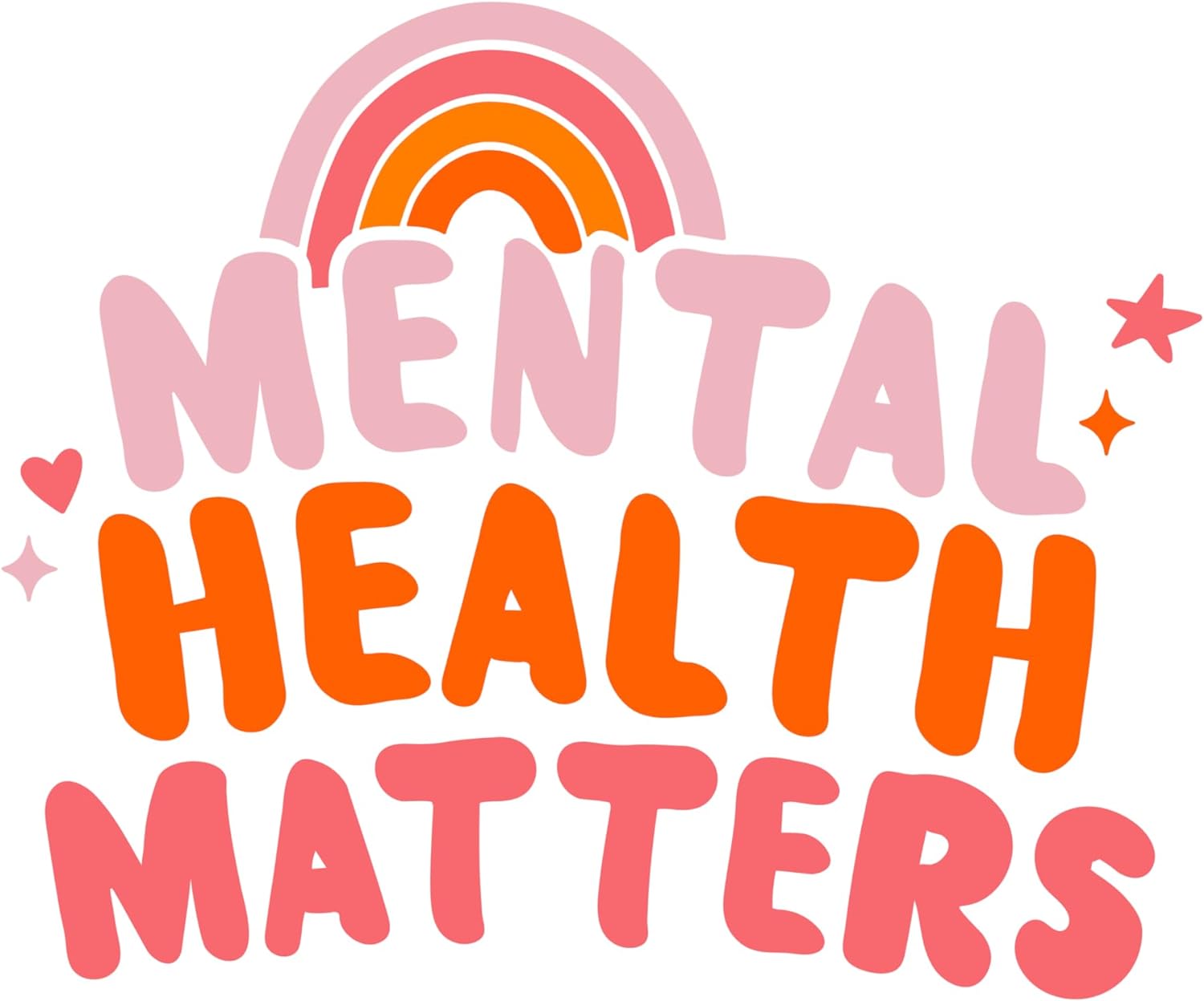 Inspirational Quote "Mental Health Matters Quate" Motivational Sticker Vinyl Decal Motivation Stickers- 5" Vinyl Sticker Waterproof