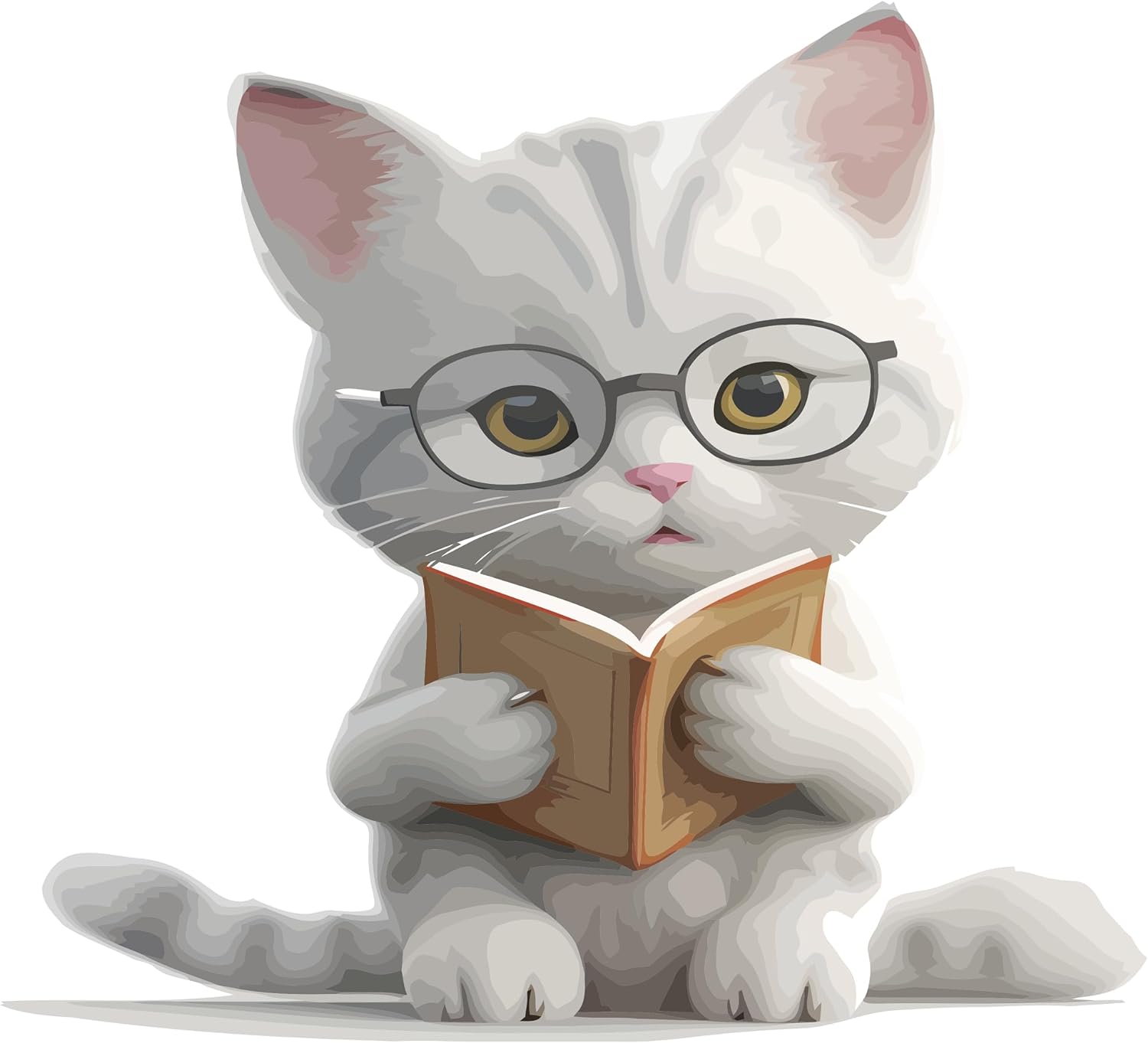Inspirational Quote White Cate Reading Book Motivational Sticker Vinyl Decal Motivation Stickers- 5" Vinyl Sticker Waterproof