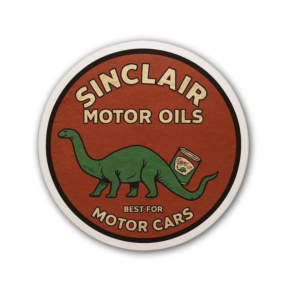 2 (Pieces) 3" and 5" Sinclair Motor Oils Sticker, Waterproof Vinyl Decals for Many Purpose Like Cars