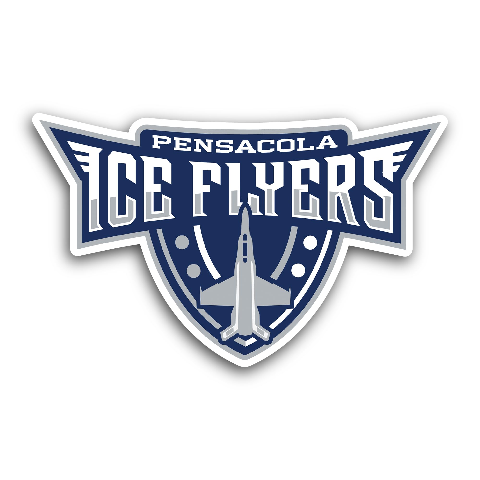 2 (Pieces) 3" and 5" Pensac0la Ice Flyers Sticker, Waterproof Vinyl Decals for Many Purpose Like Car