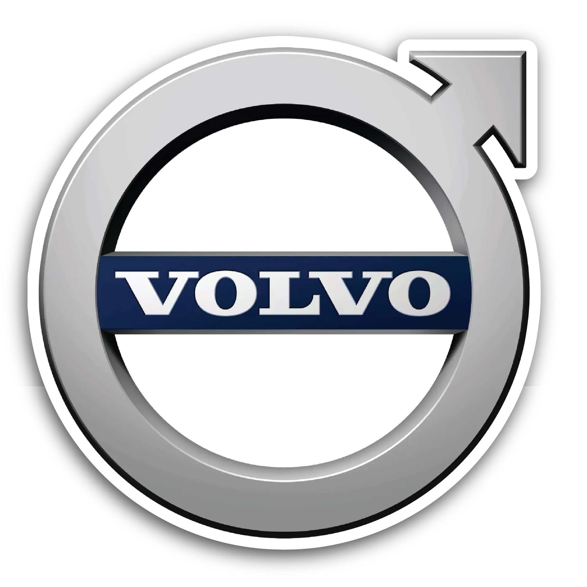 2 (Pieces) 3" and 5" V O L V O Sticker, Waterproof Vinyl Decals for Many Purpose Like Cars, Trucks,