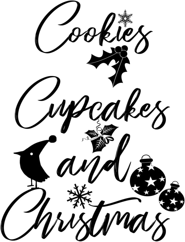 Inspirational Quote Cookies Cupeakes and Christmas Motivational Sticker Vinyl Decal Motivation Stickers- 5" Vinyl Sticker Waterproof